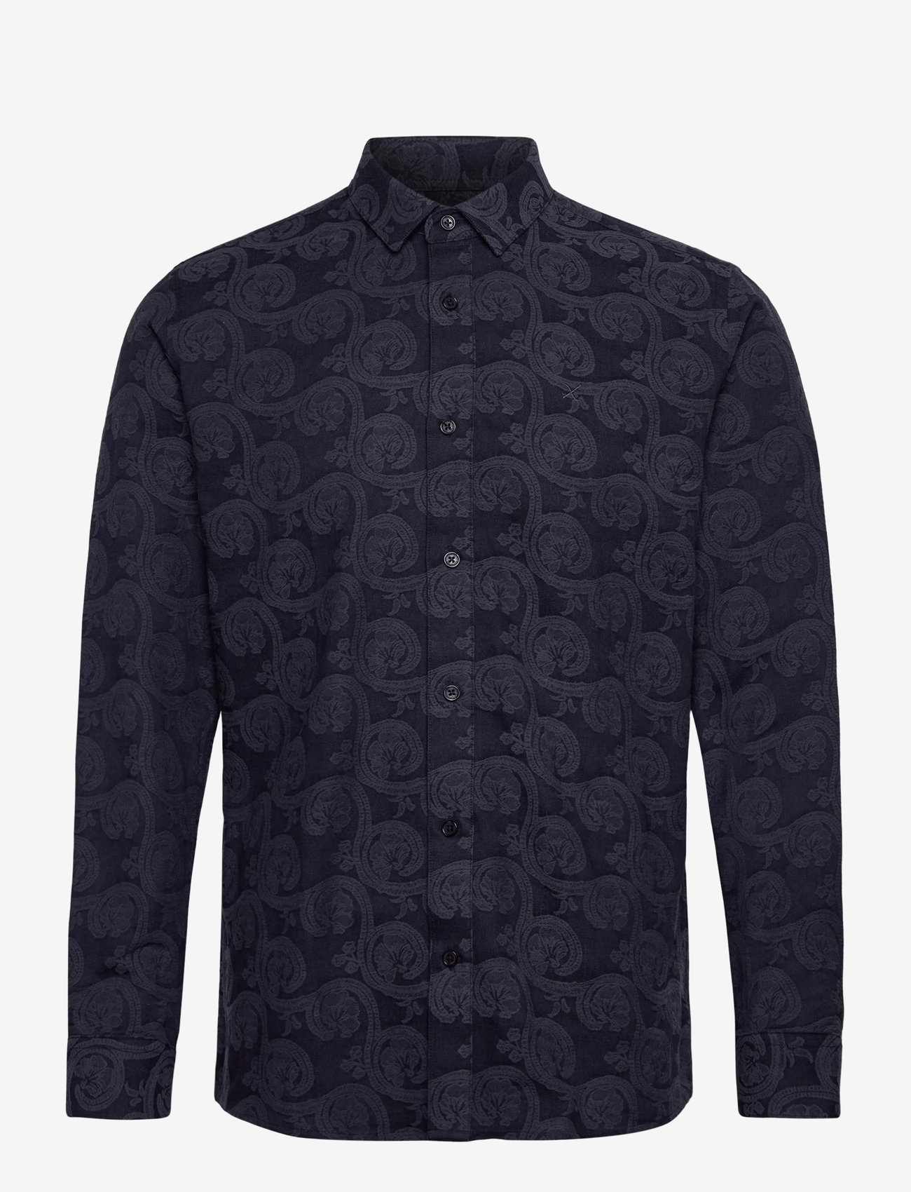 Clean Cut Copenhagen - Malvin jaquard shirt - mönstrade skjortor - navy - 1