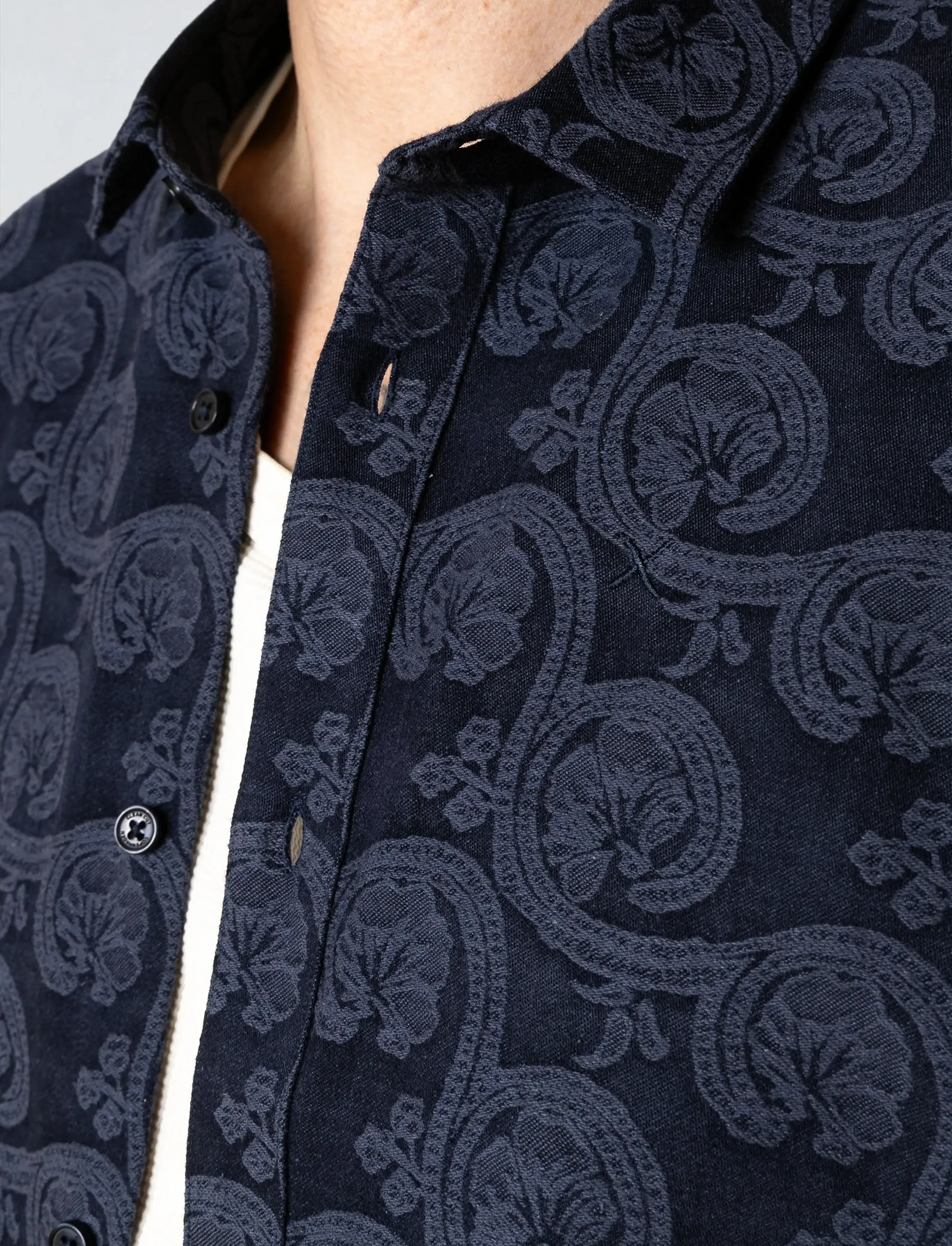 Clean Cut Copenhagen - Malvin jaquard shirt - skjorter med mønster - navy - 3