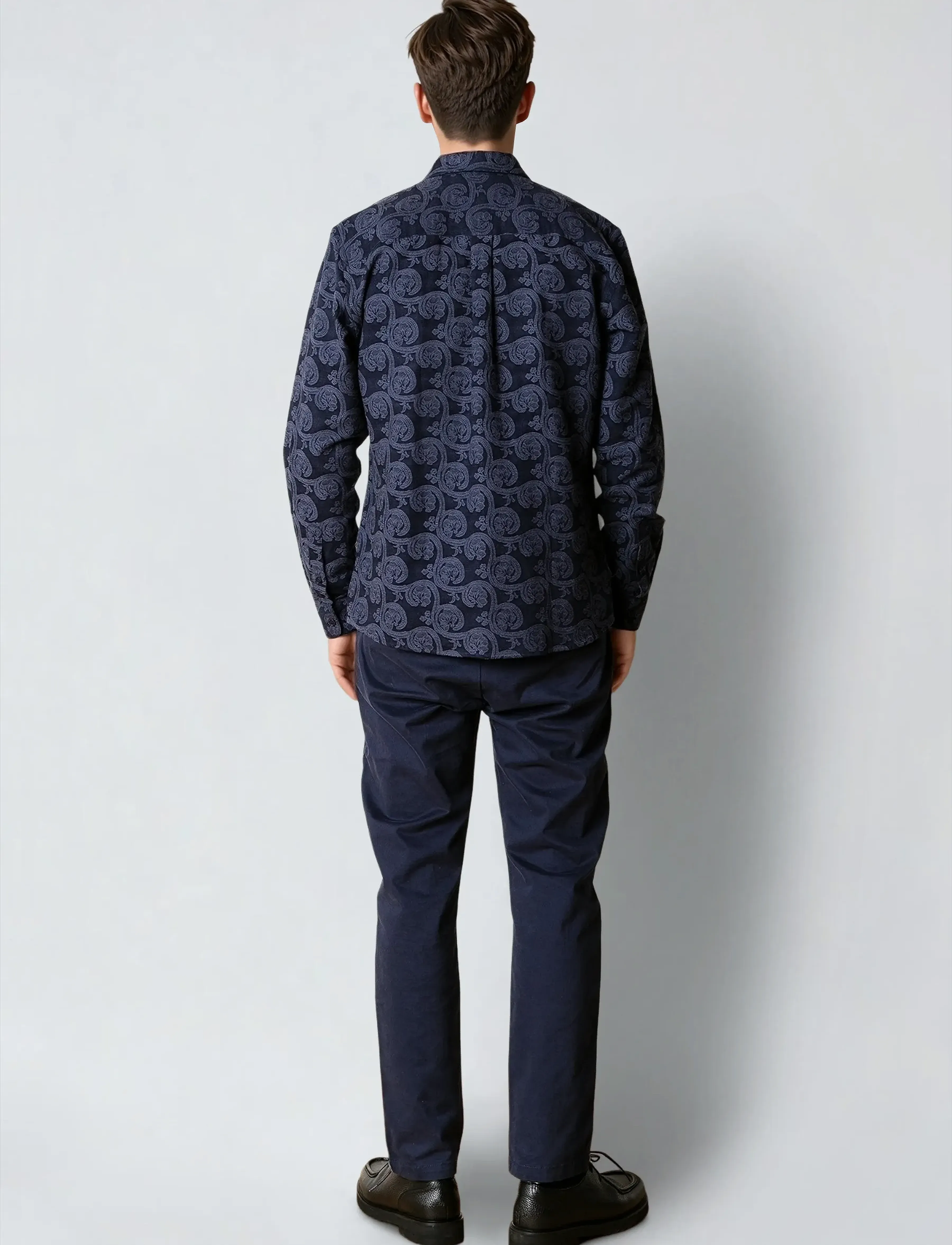 Clean Cut Copenhagen - Malvin jaquard shirt - skjorter med mønster - navy - 5