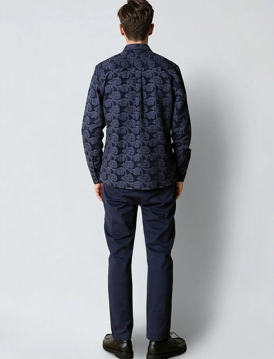 Clean Cut Copenhagen - Malvin jaquard shirt - skjorter med mønster - navy - 5