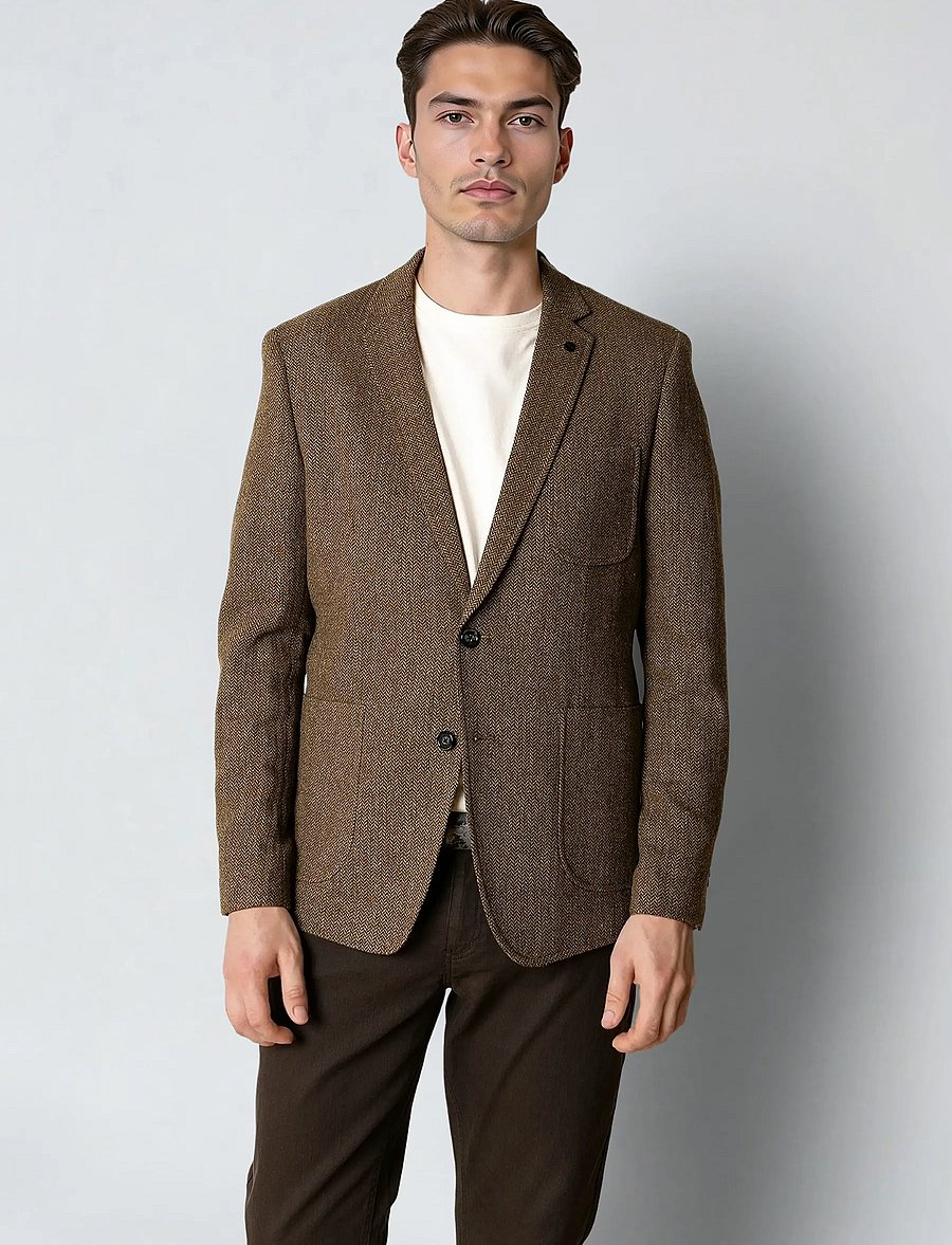 Clean Cut Copenhagen - Marcello blazer - enkeltradede blazere - brown melangÈ - 0