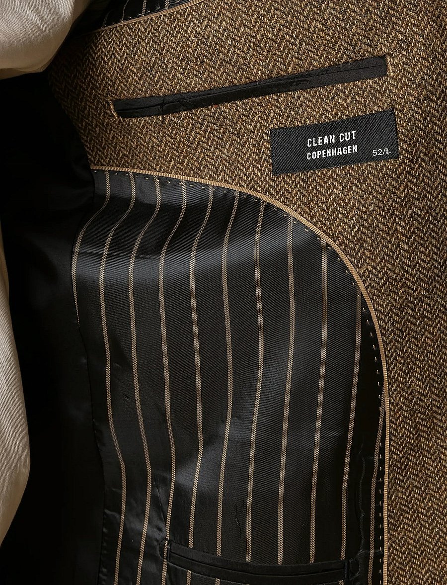 Clean Cut Copenhagen - Marcello blazer - enkeltradede blazere - brown melangÈ - 4