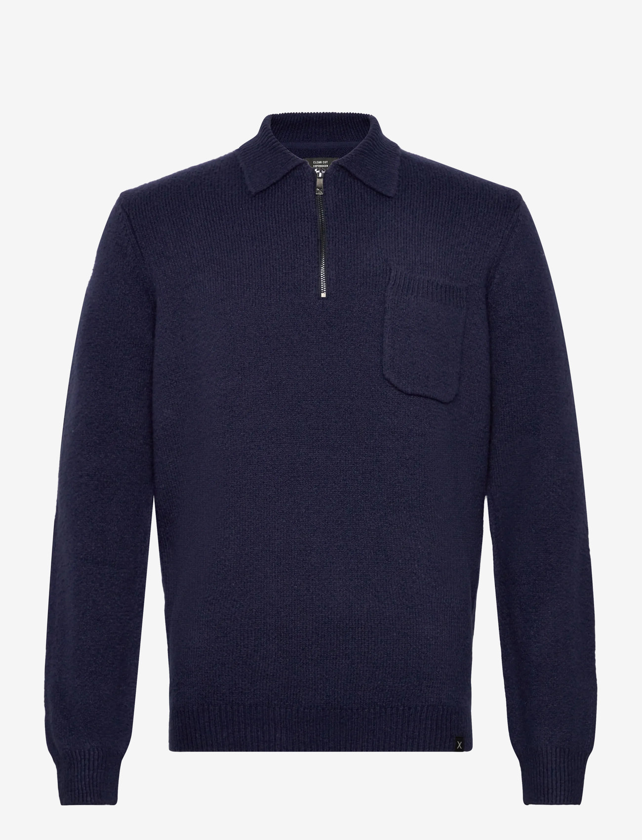 Clean Cut Copenhagen - Bryan knitted polo - stickade pikéer - navy - 1