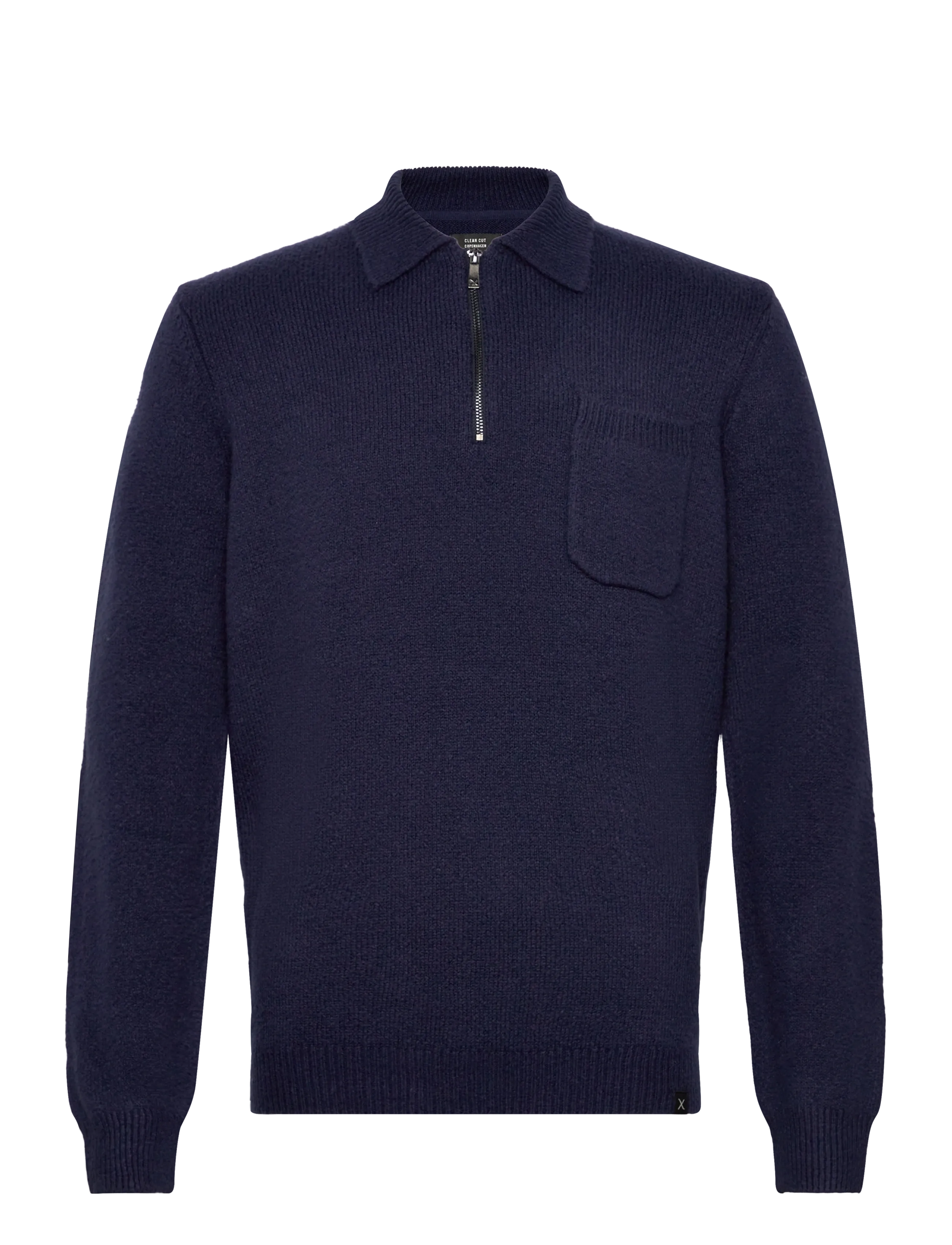 Clean Cut Copenhagen Bryan knitted polo - Strik - NAVY / navy