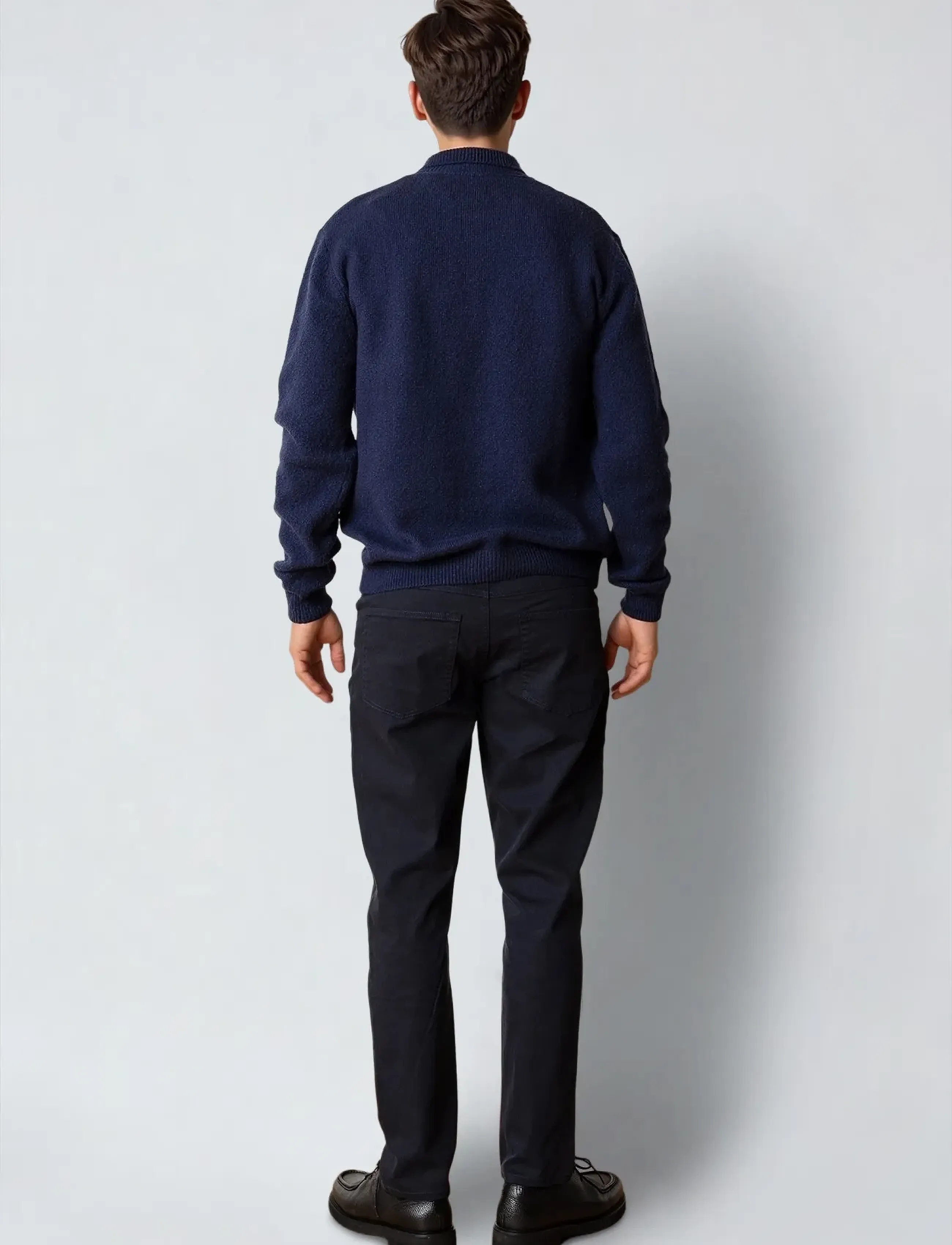 Clean Cut Copenhagen - Bryan knitted polo - strik - navy - 4