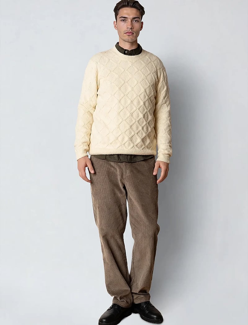 Clean Cut Copenhagen - Avery cable knit - Ümmarguse kaelusega kudumid - ecru melange - 3