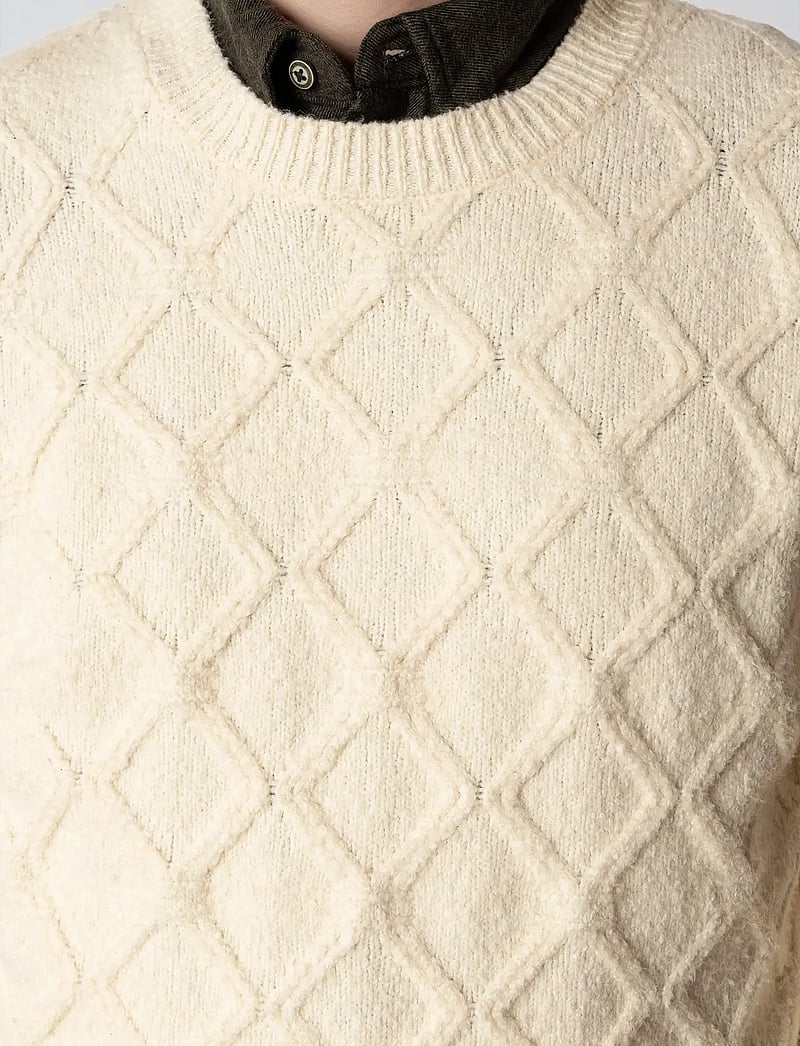 Clean Cut Copenhagen - Avery cable knit - Ümmarguse kaelusega kudumid - ecru melange - 5