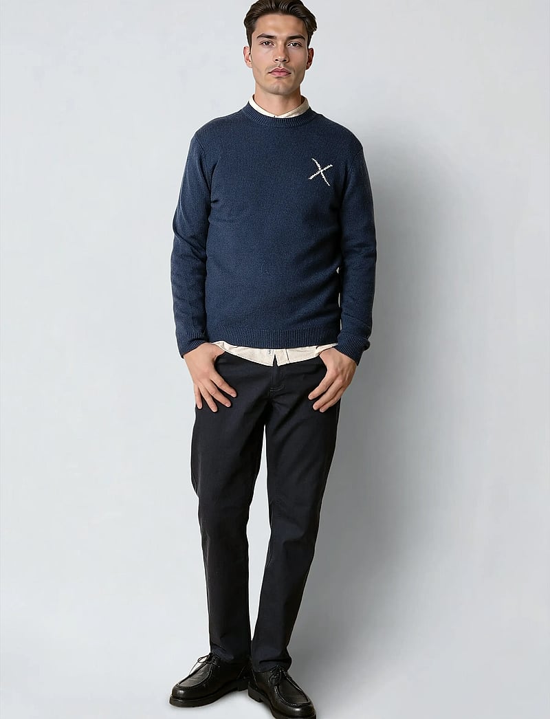 Clean Cut Copenhagen - Stone knit - rund hals - navy - 4