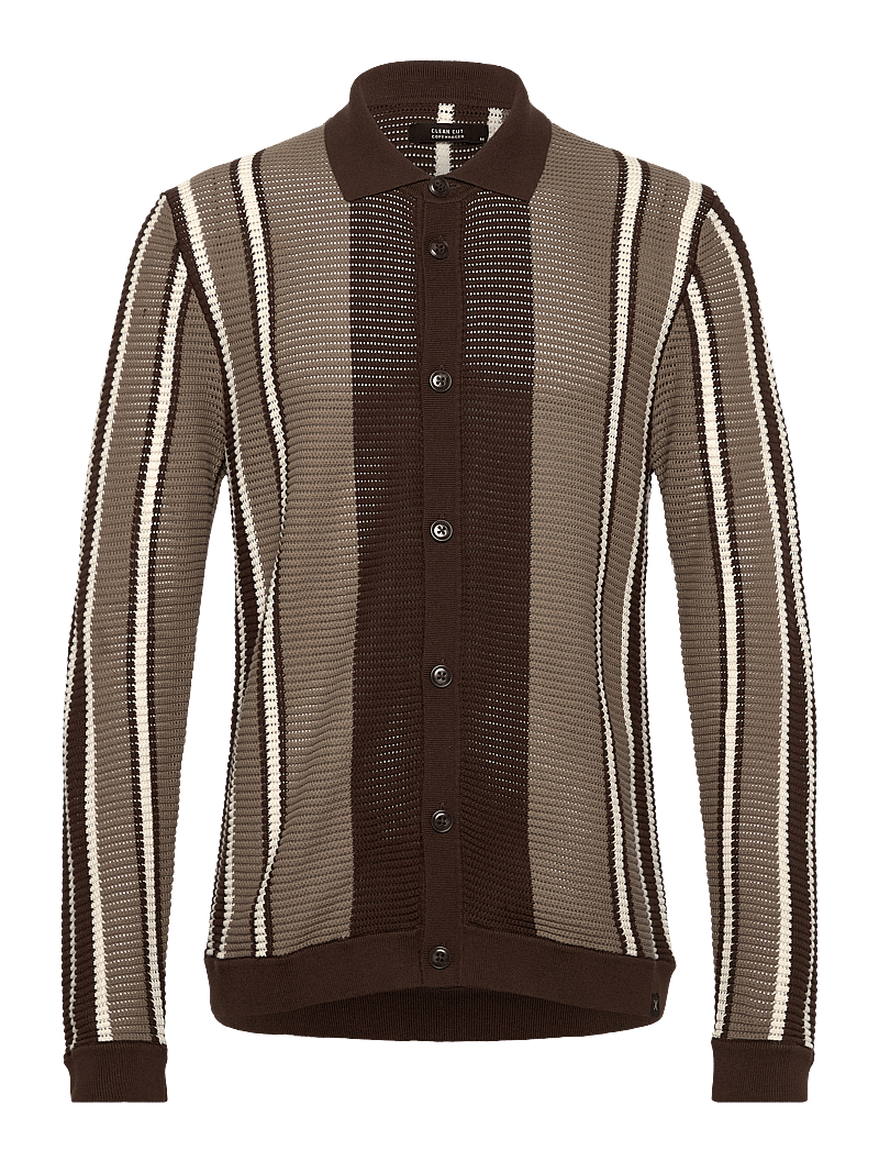 Clean Cut Copenhagen - Buckley cardigan - cardigans - dark brown - 1