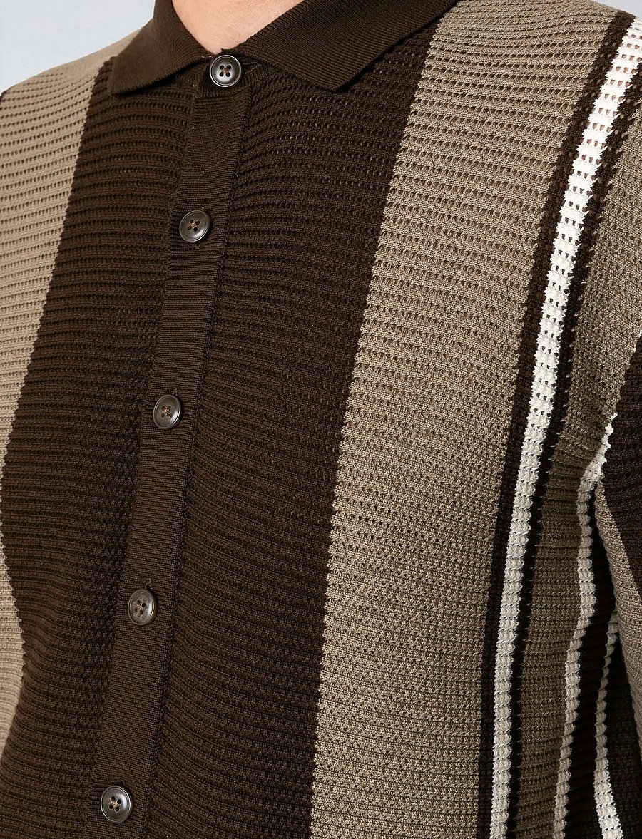 Clean Cut Copenhagen - Buckley cardigan - cardigans - dark brown - 3