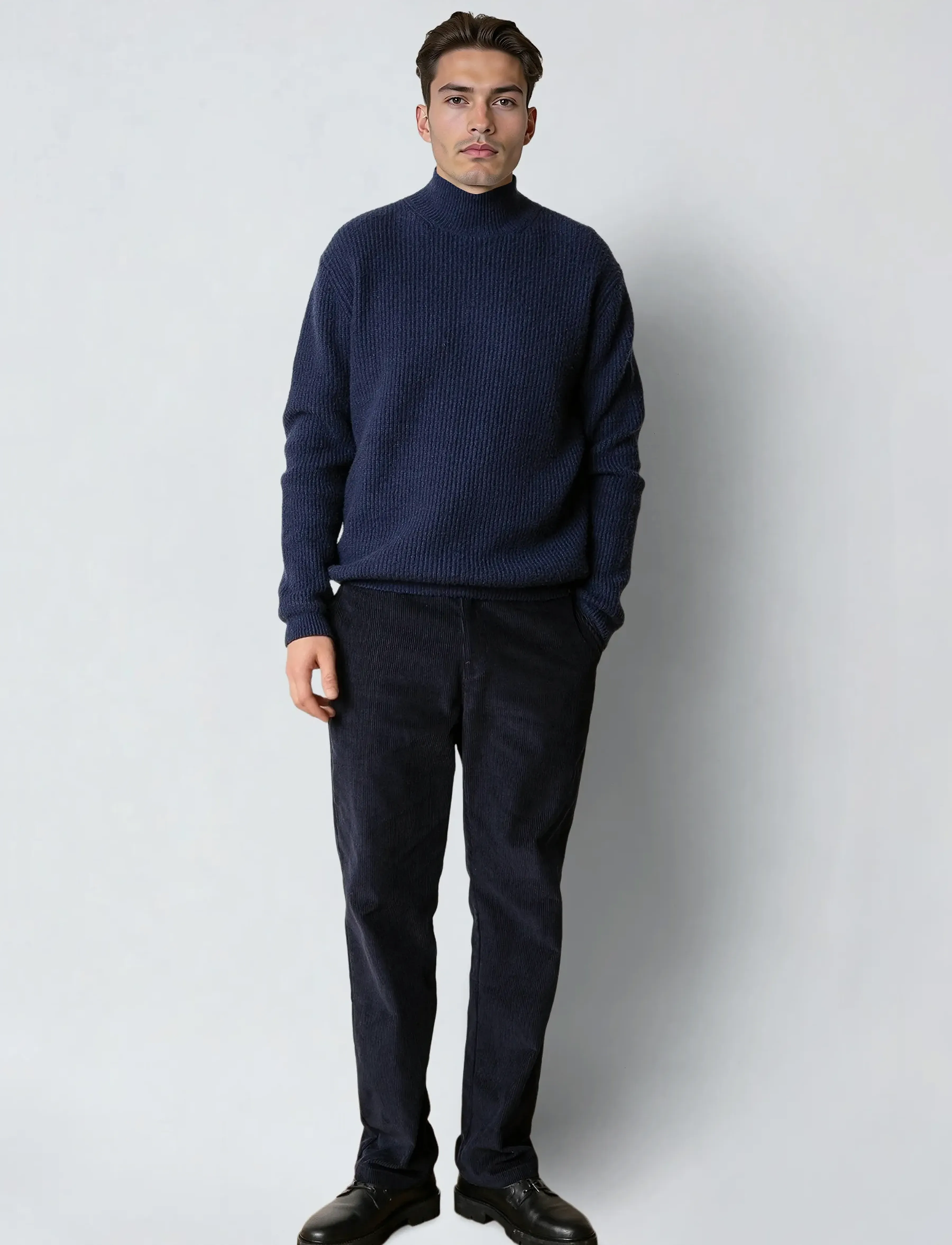 Clean Cut Copenhagen - Pepe turtleneck knit - turtlenecks - navy - 4