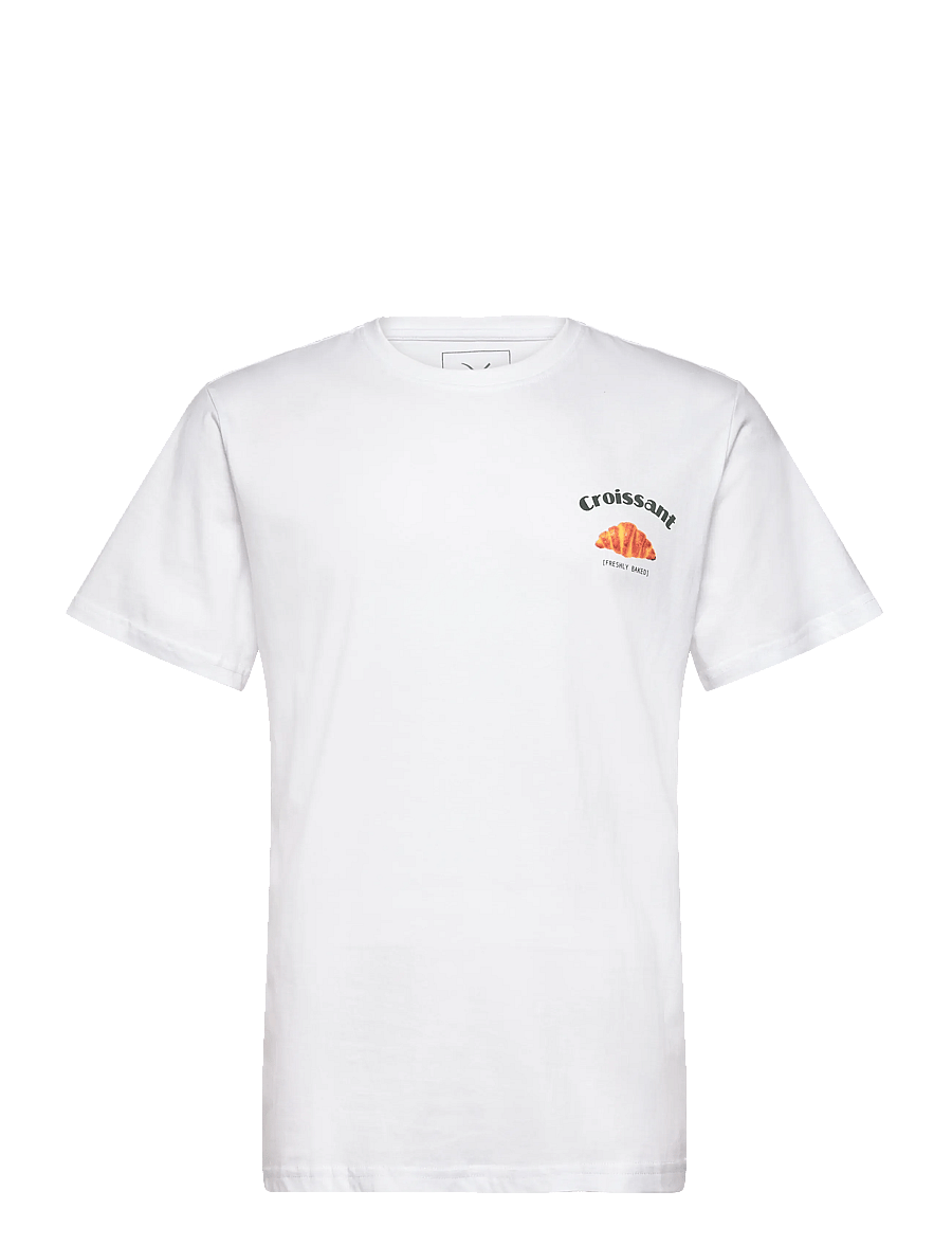 Clean Cut Copenhagen - Croissant t-shirt - short-sleeved t-shirts - white - 1