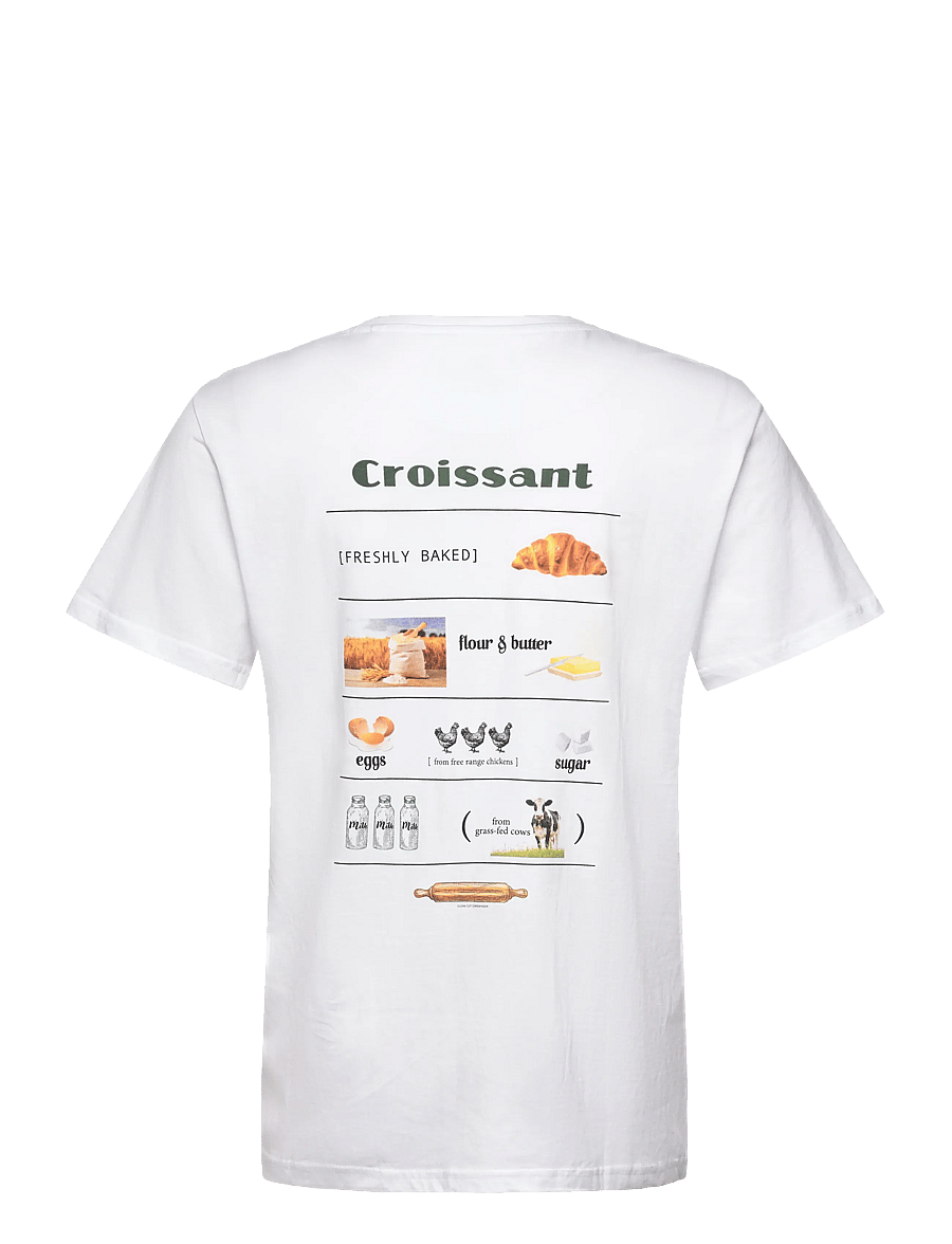 Clean Cut Copenhagen - Croissant t-shirt - short-sleeved t-shirts - white - 5