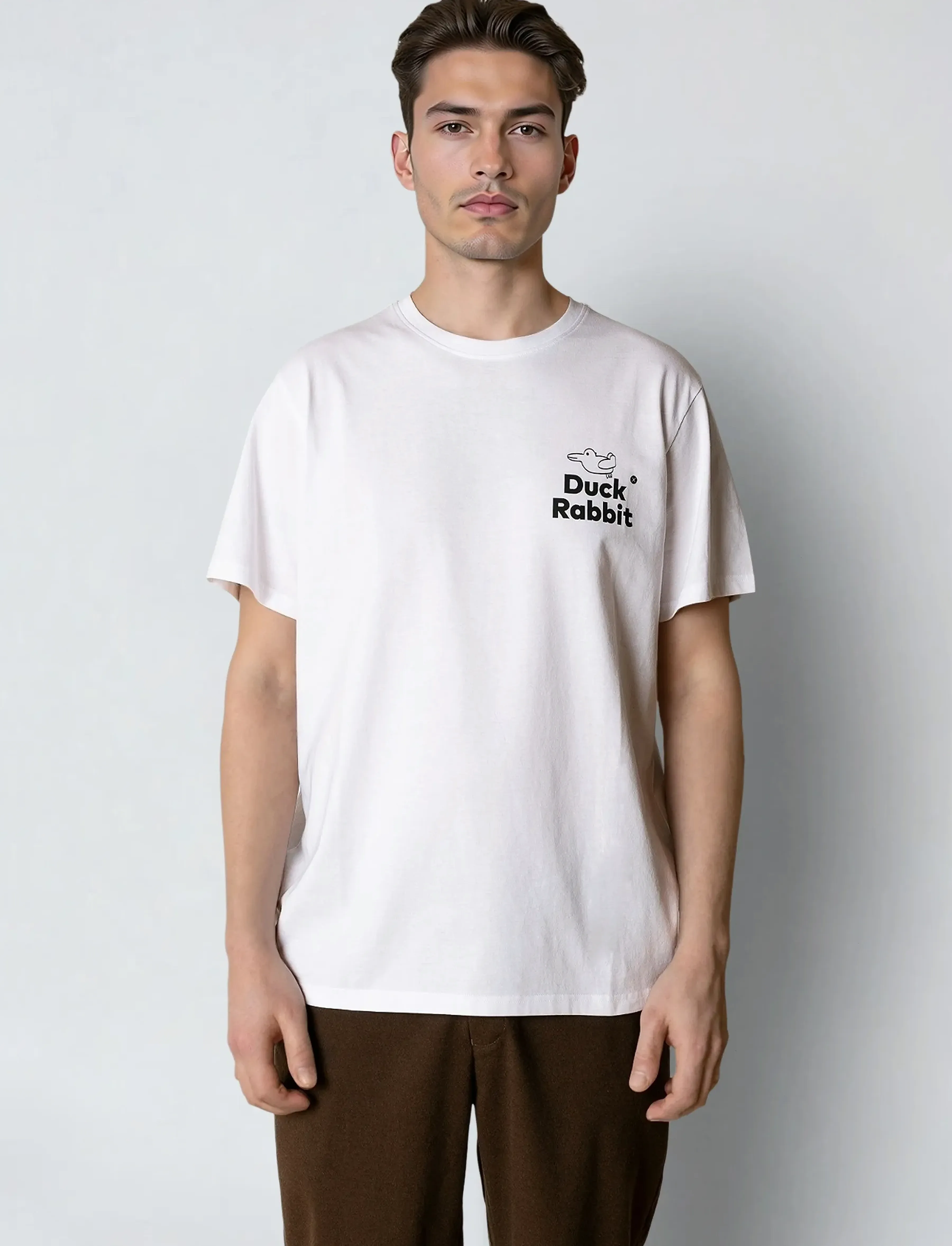 Clean Cut Copenhagen Duck Rabbit t-shirt - Winter deals - WHITE / white