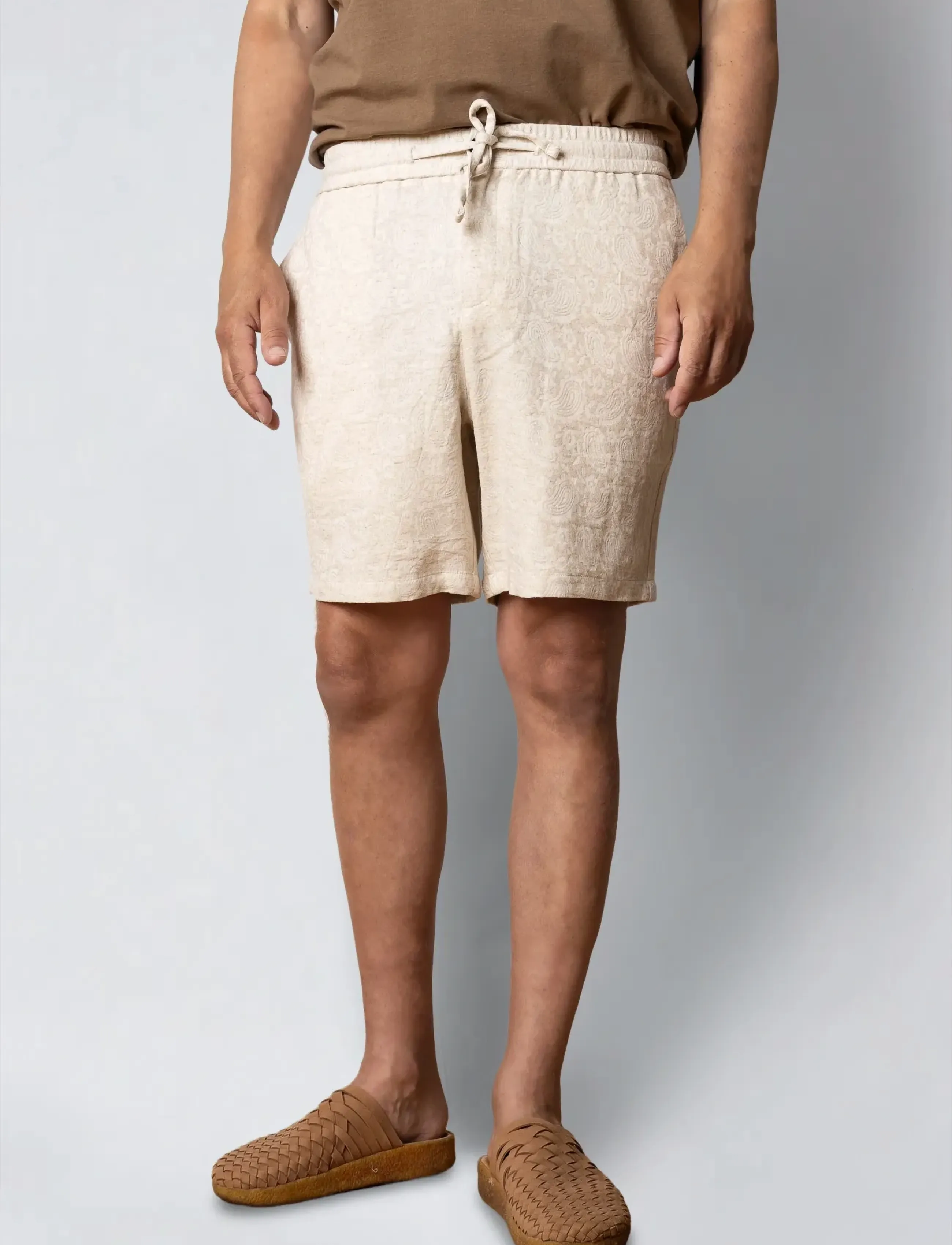 Clean Cut Copenhagen Amsterdam Forde Shorts, Mænd, Snøre Shorts, Beige, Str: S