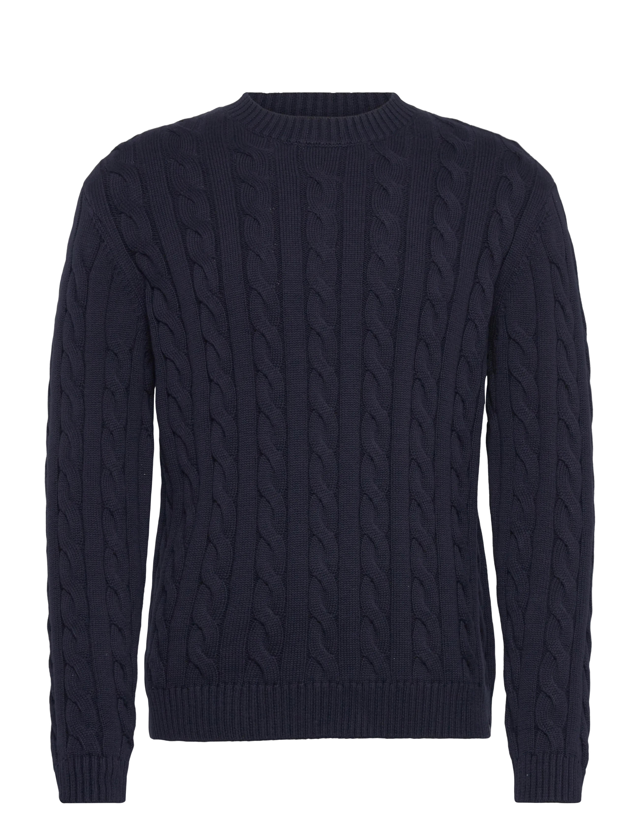 Clean Cut Copenhagen August cable knitted jumper - Strik - NAVY / navy