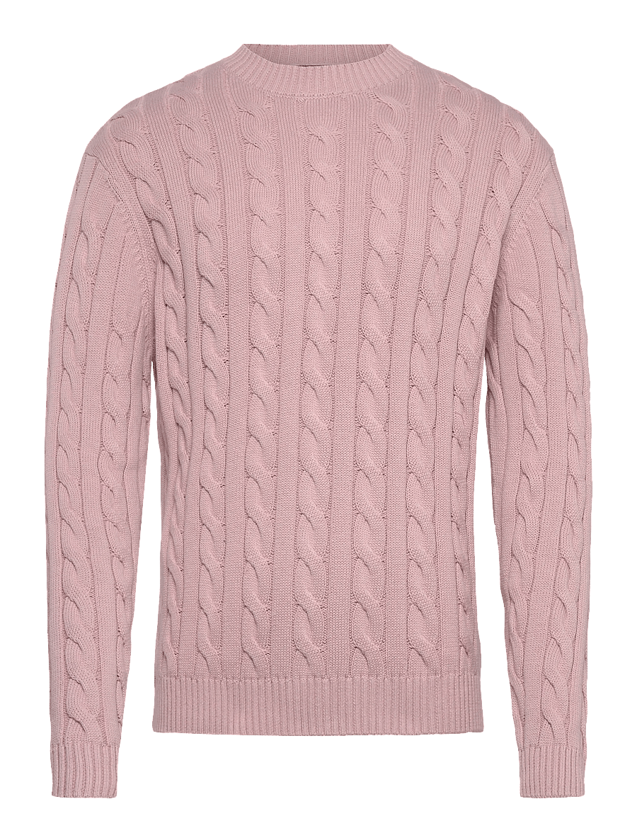 Clean Cut Copenhagen - August cable knitted jumper - rundhals - violet ice - 1