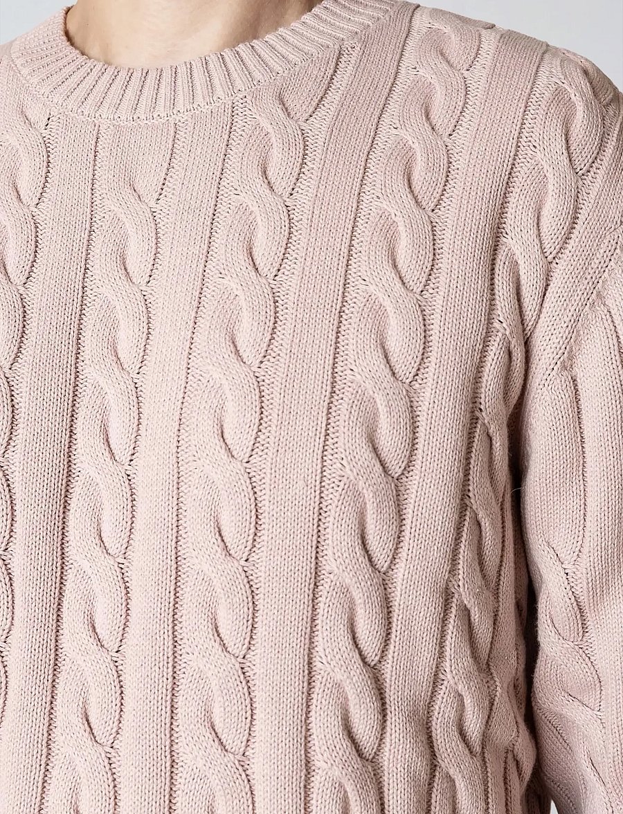 Clean Cut Copenhagen - August cable knitted jumper - rundhals - violet ice - 4
