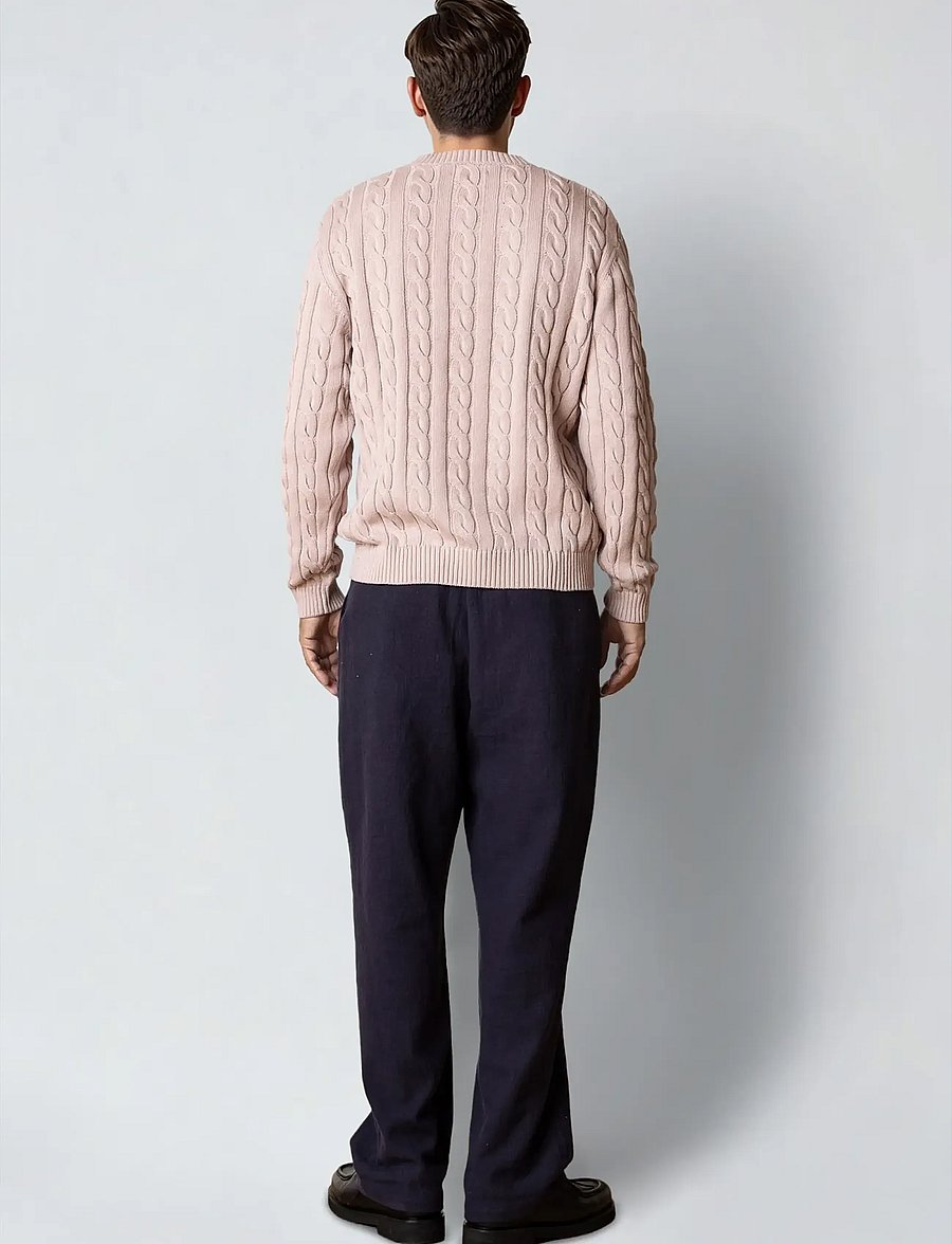 Clean Cut Copenhagen - August cable knitted jumper - rundhals - violet ice - 5