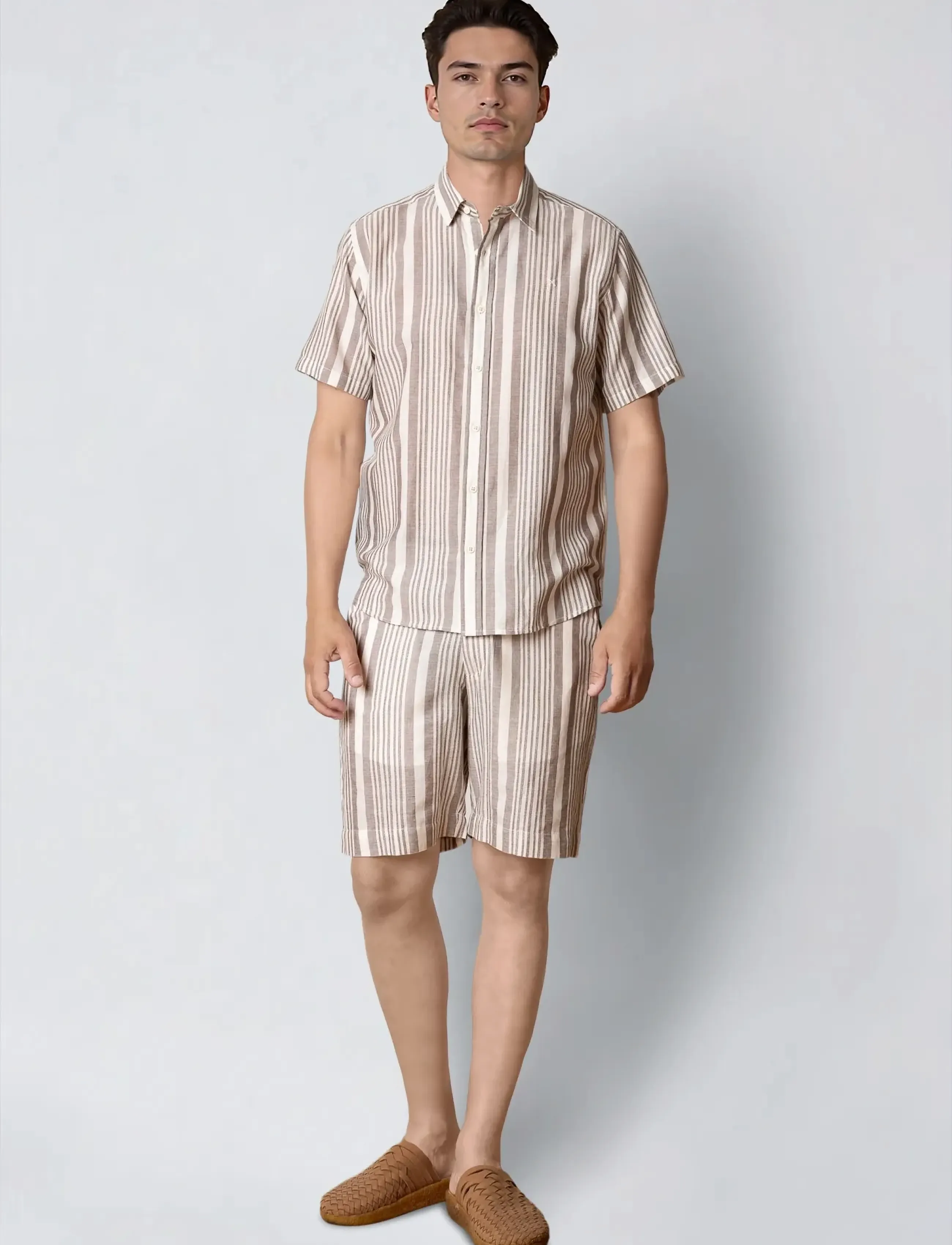 Clean Cut Copenhagen - Barcelona Creed shorts - casual shorts - shitake - 3