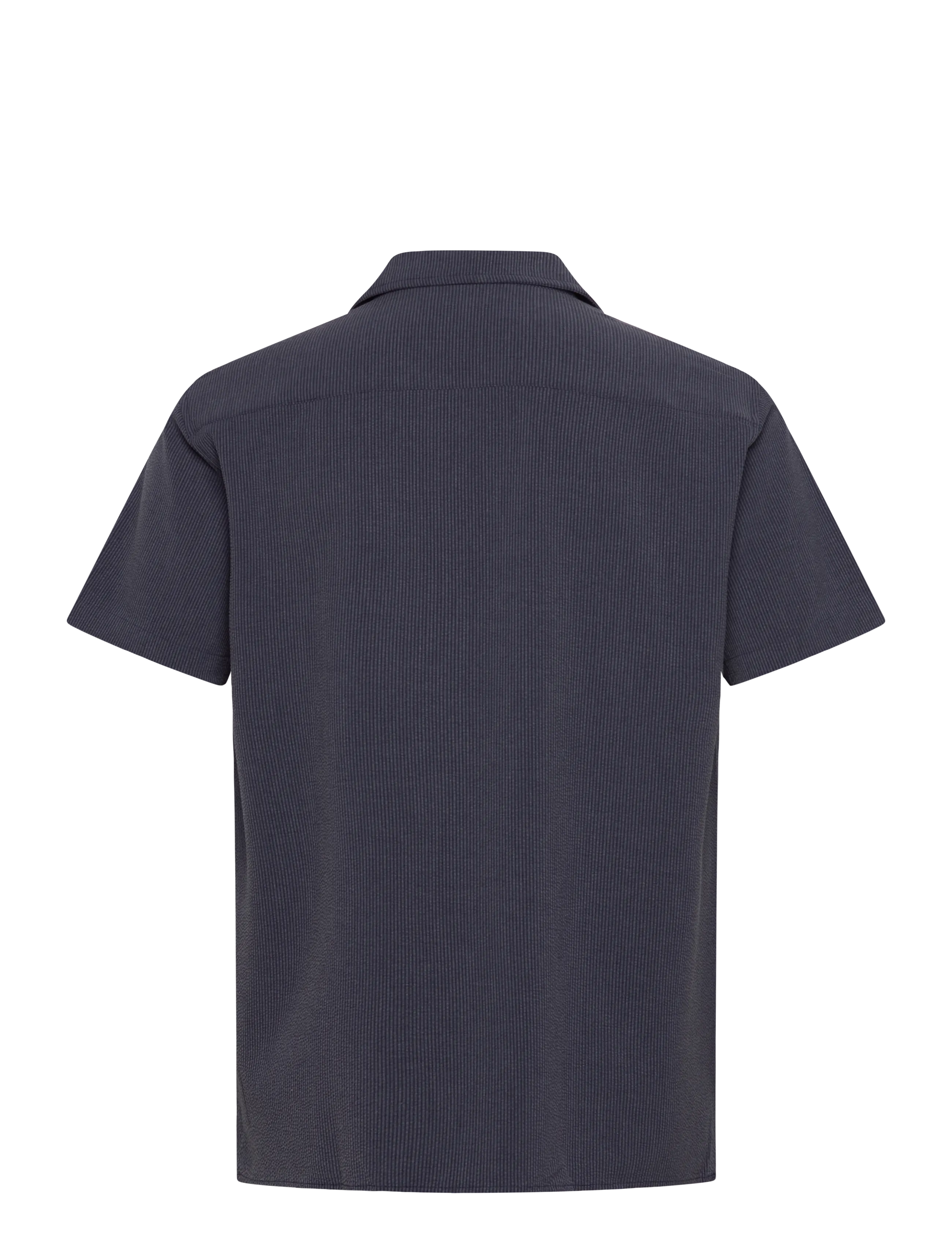 Clean Cut Copenhagen - Bowling Erico striped S/S shirt - kortærmede skjorter - navy - 2