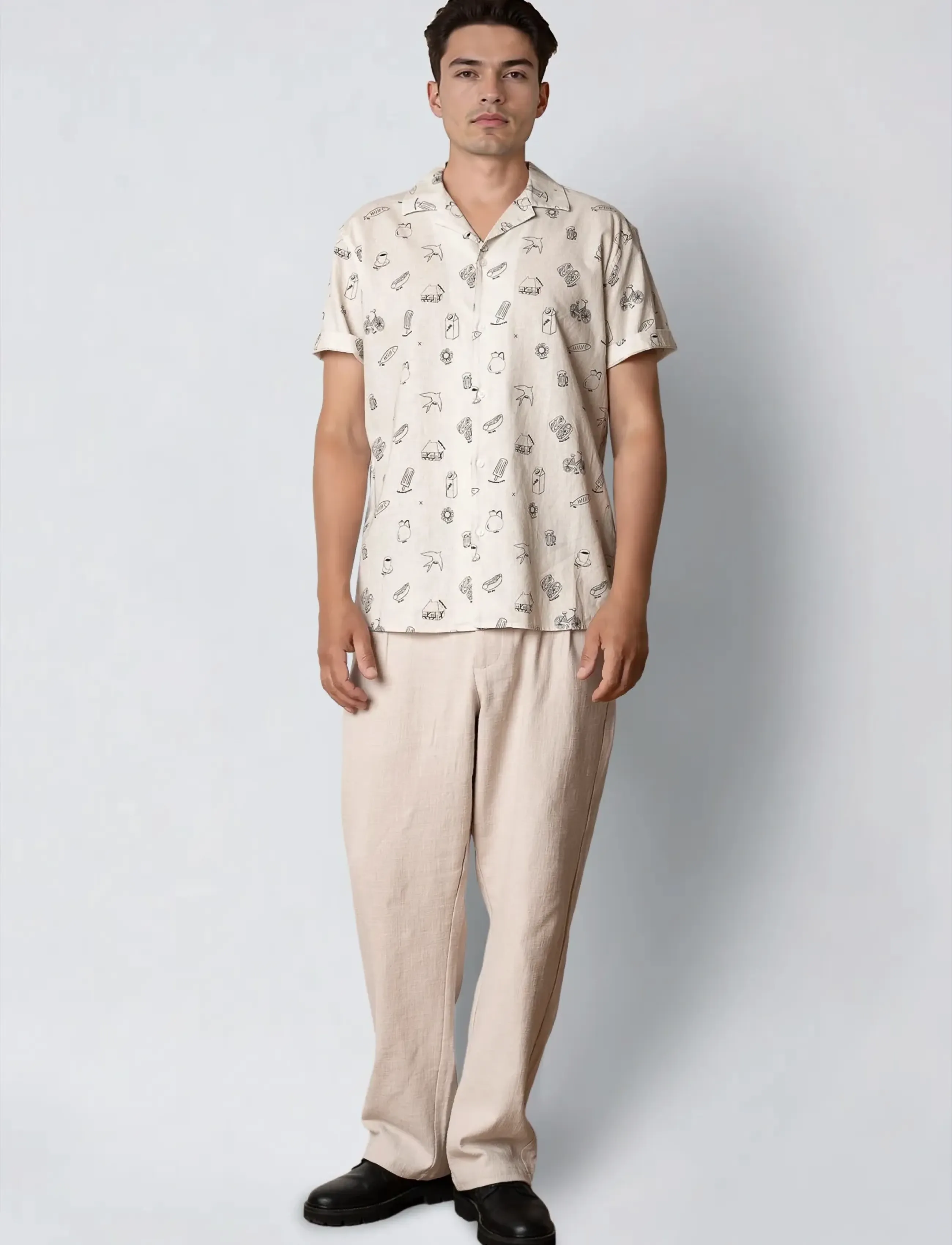 Clean Cut Copenhagen - Bowling Magne S/S shirt - chemises à manches courtes - ecru - 3