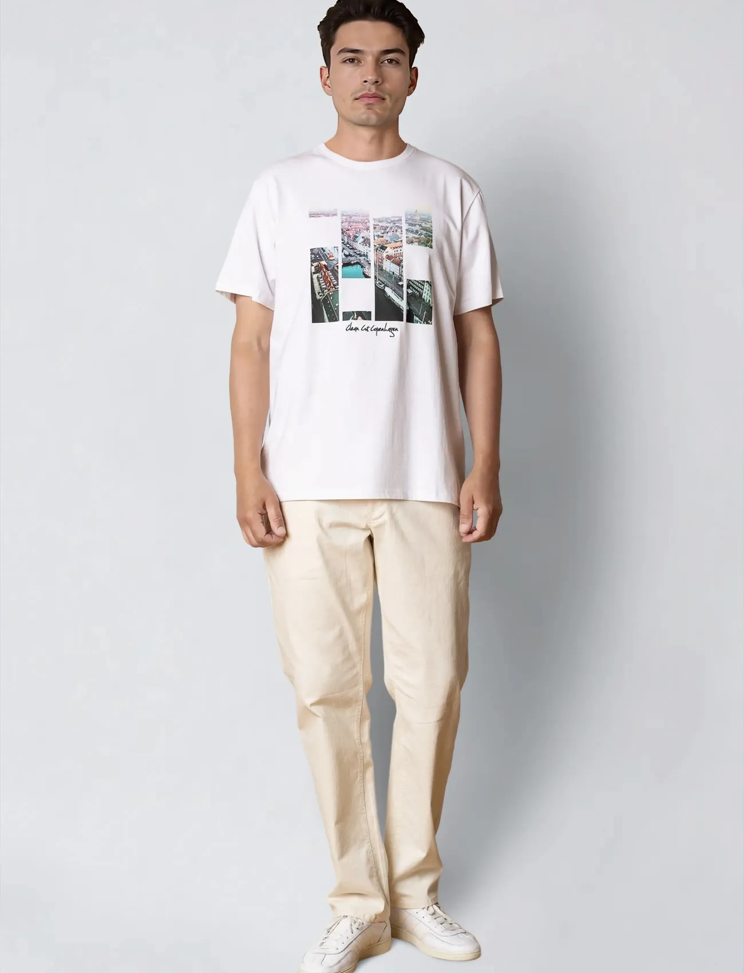 Clean Cut Copenhagen - Copenhagen organic view t-shirt - kortærmede t-shirts - white - 3