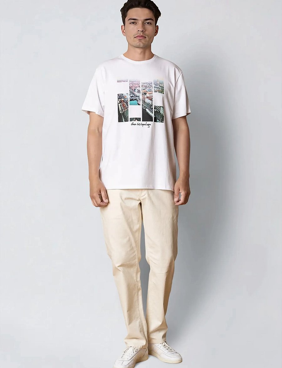 Clean Cut Copenhagen - Copenhagen organic view t-shirt - kortärmade t-shirts - white - 3