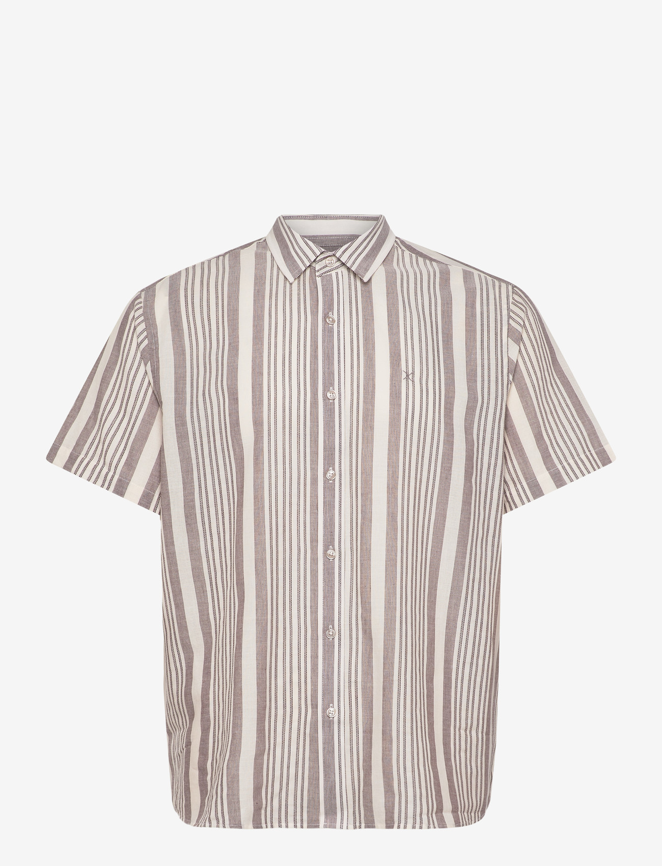 Clean Cut Copenhagen - Creed S/S shirt - kortærmede skjorter - shitake - 1