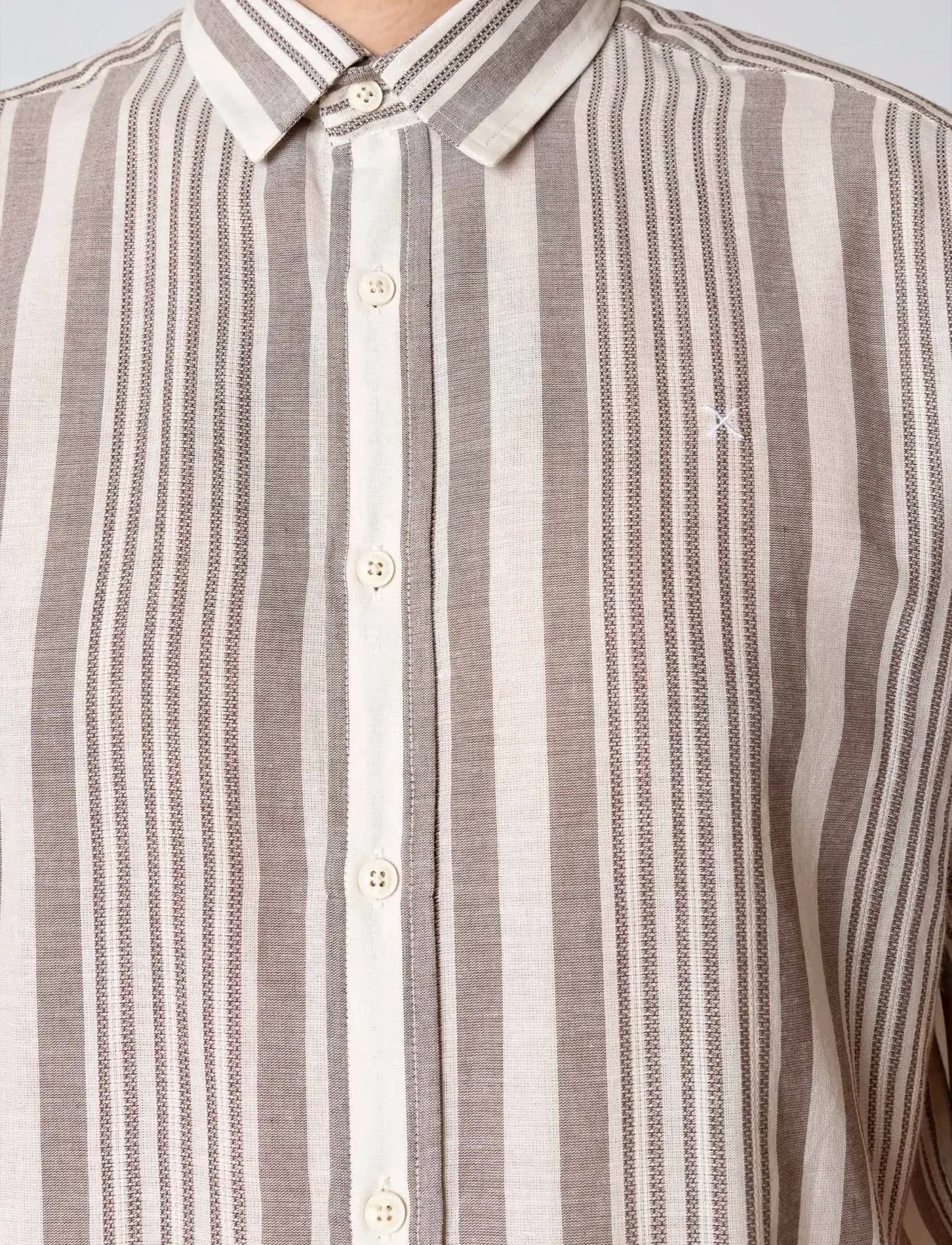 Clean Cut Copenhagen - Creed S/S shirt - marškiniai trumpomis rankovėmis - shitake - 4