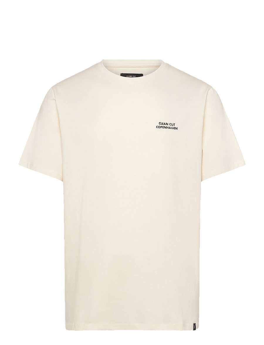 Clean Cut Copenhagen - Esme organic t-shirt - kortärmade t-shirts - ecru - 1
