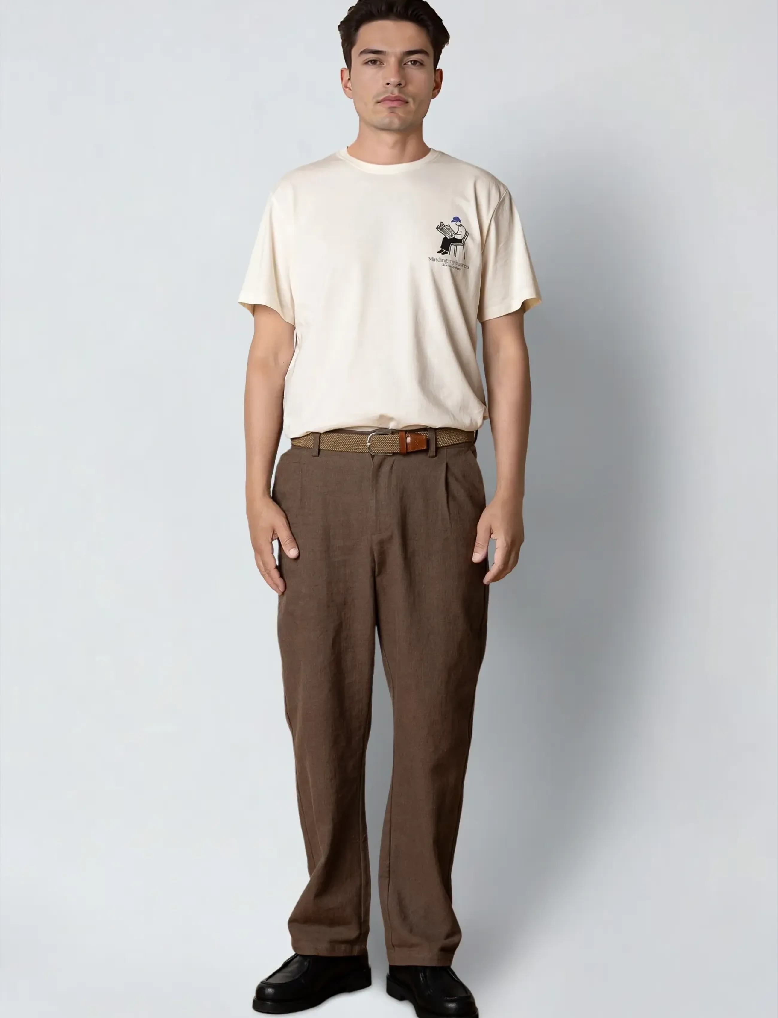 Clean Cut Copenhagen - Florence Chester pants - linased püksid - shitake - 3