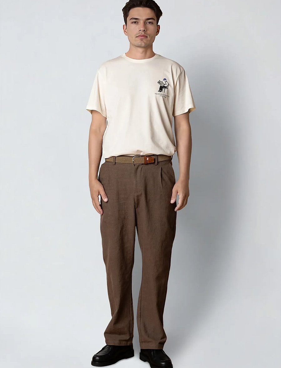 Clean Cut Copenhagen - Florence Chester pants - linased püksid - shitake - 3