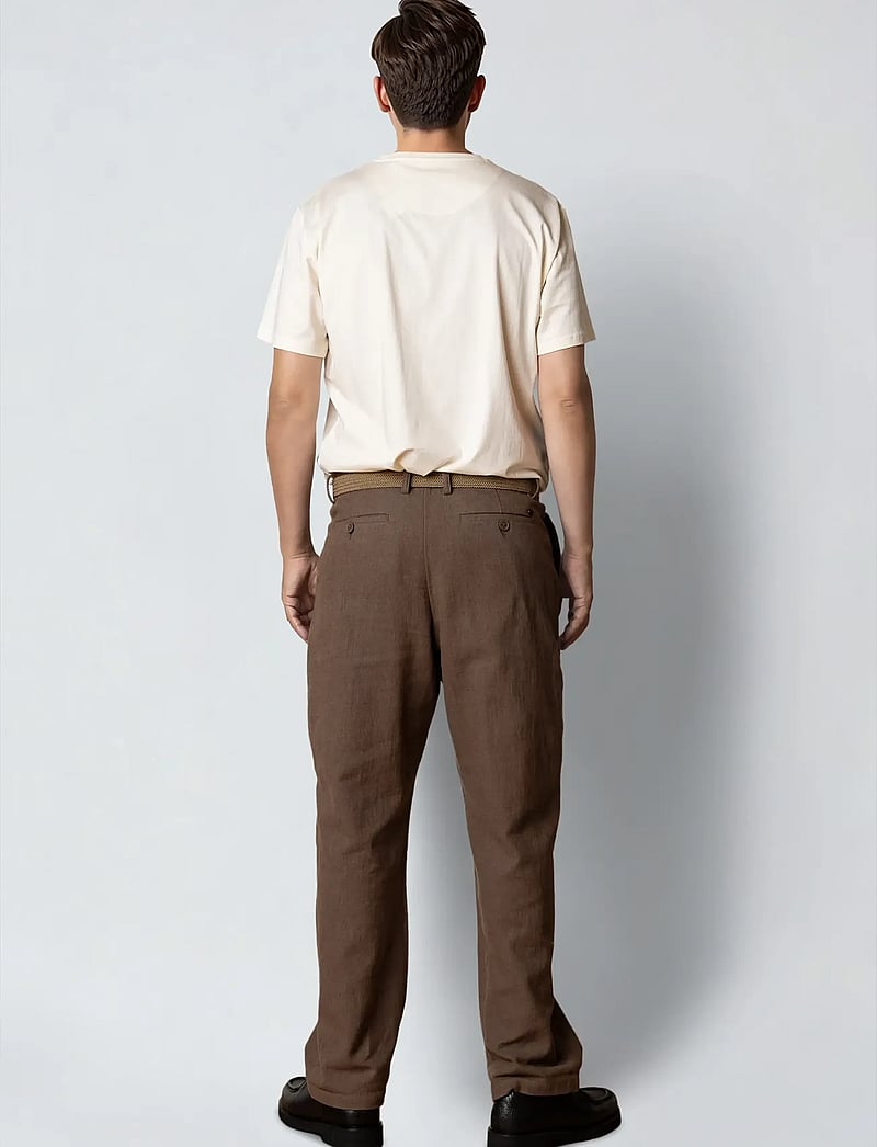 Clean Cut Copenhagen - Florence Chester pants - hørbukser - shitake - 4