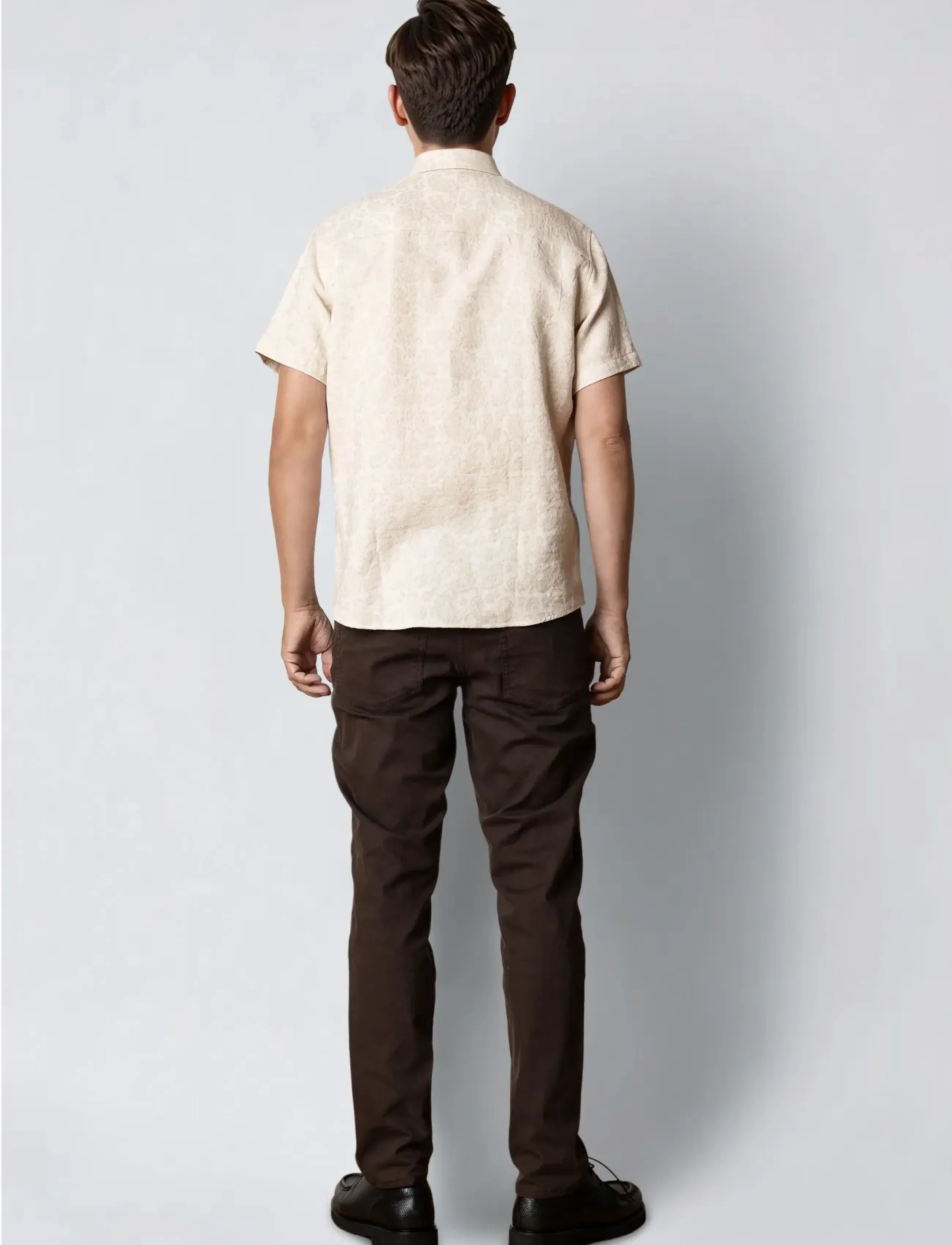 Clean Cut Copenhagen - Forde S/S shirt - kortærmede skjorter - ecru - 5