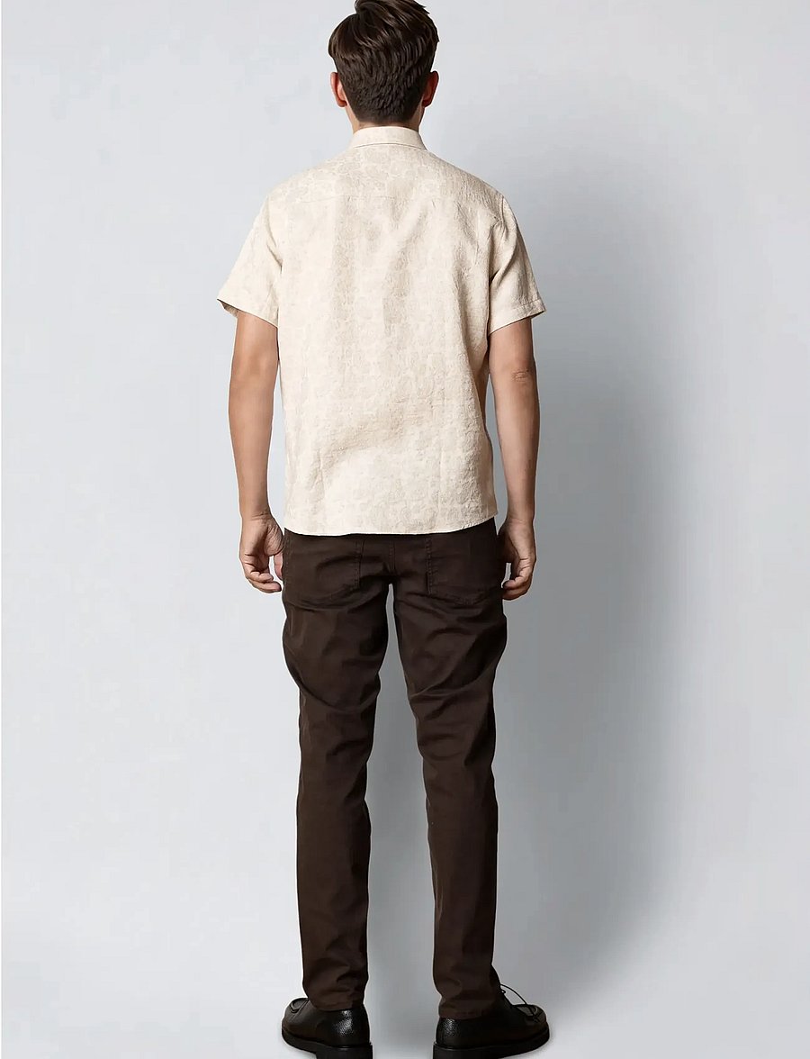 Clean Cut Copenhagen - Forde S/S shirt - kurzarmhemden - ecru - 5