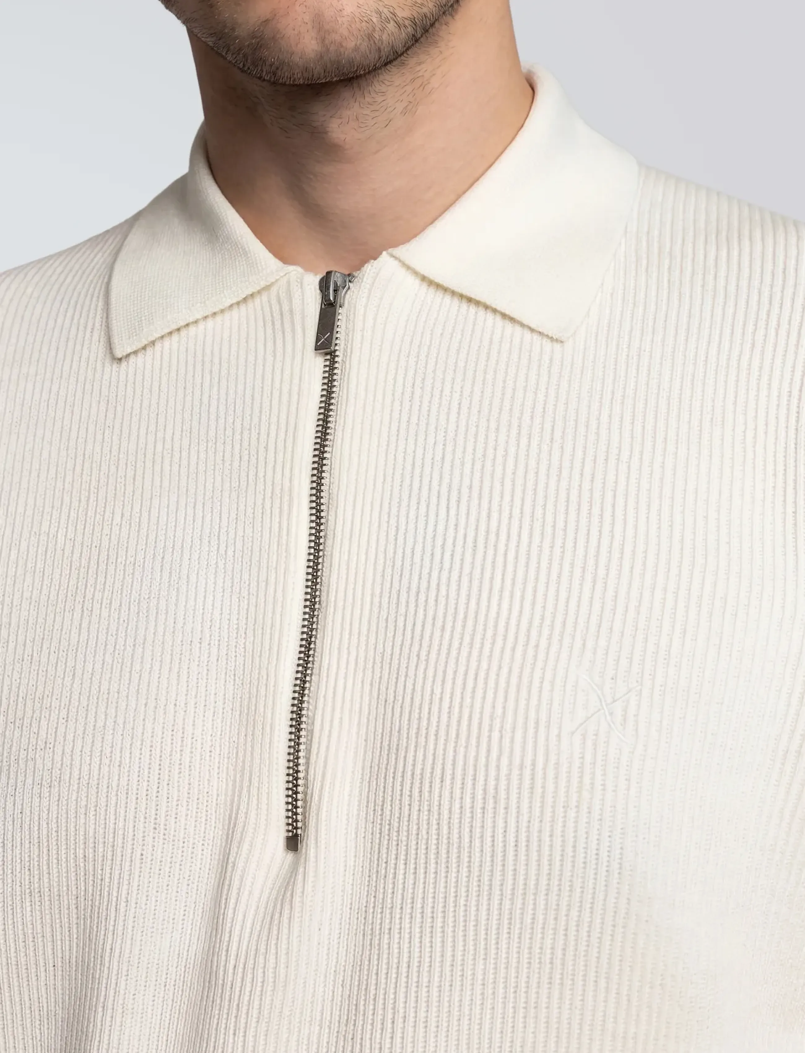 Clean Cut Copenhagen - Karl knitted polo - kortærmede poloer - ecru - 5