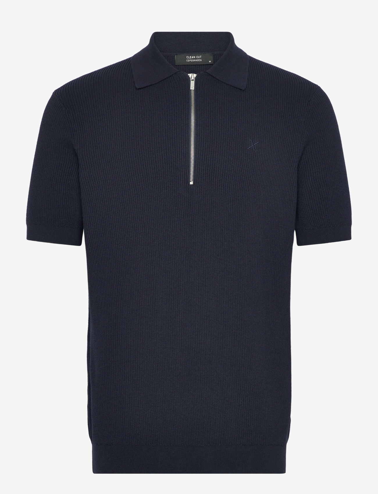 Clean Cut Copenhagen - Karl knitted polo - kortærmede poloer - navy - 1