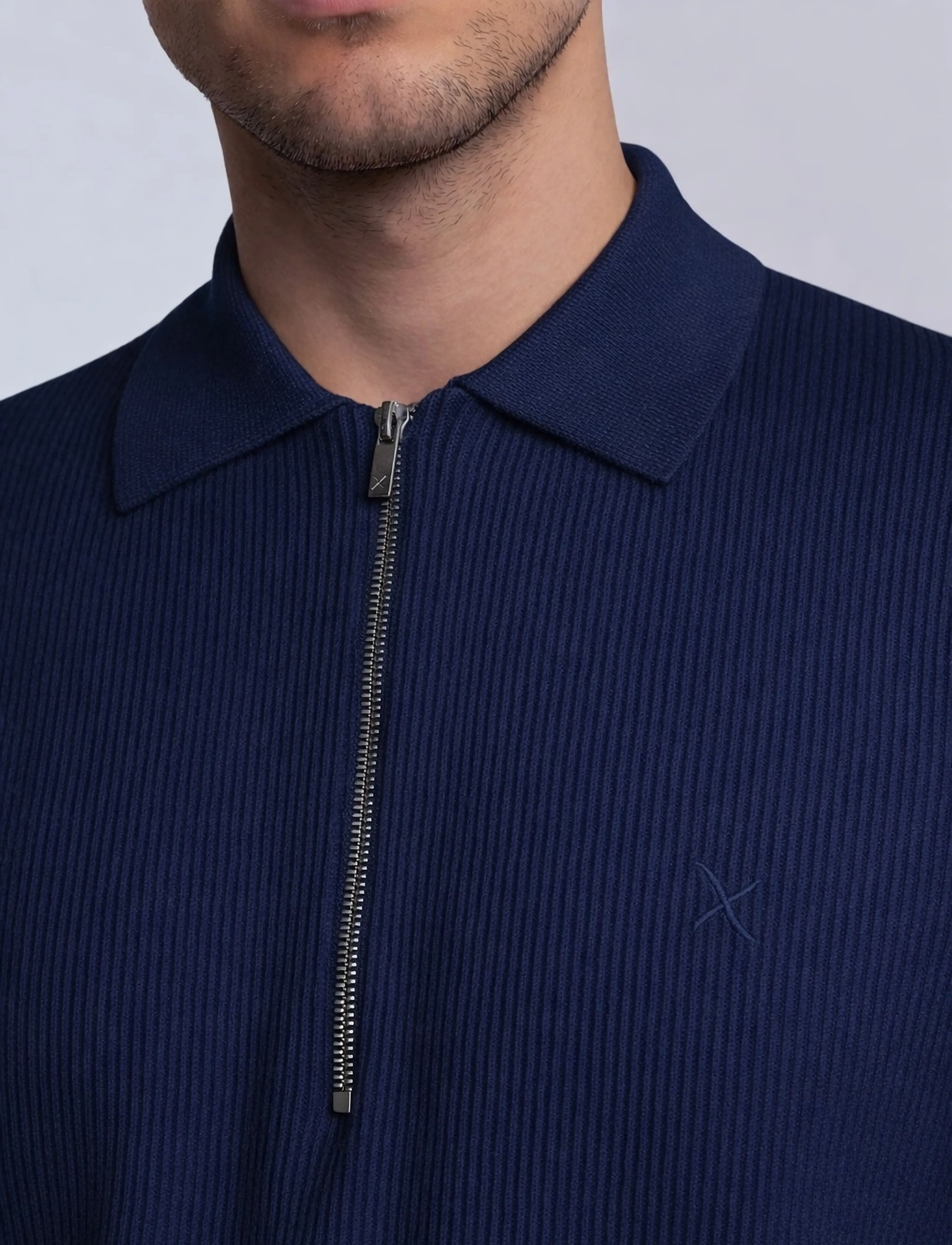 Clean Cut Copenhagen - Karl knitted polo - polo marškinėliai trumpomis rankovėmis - navy - 5