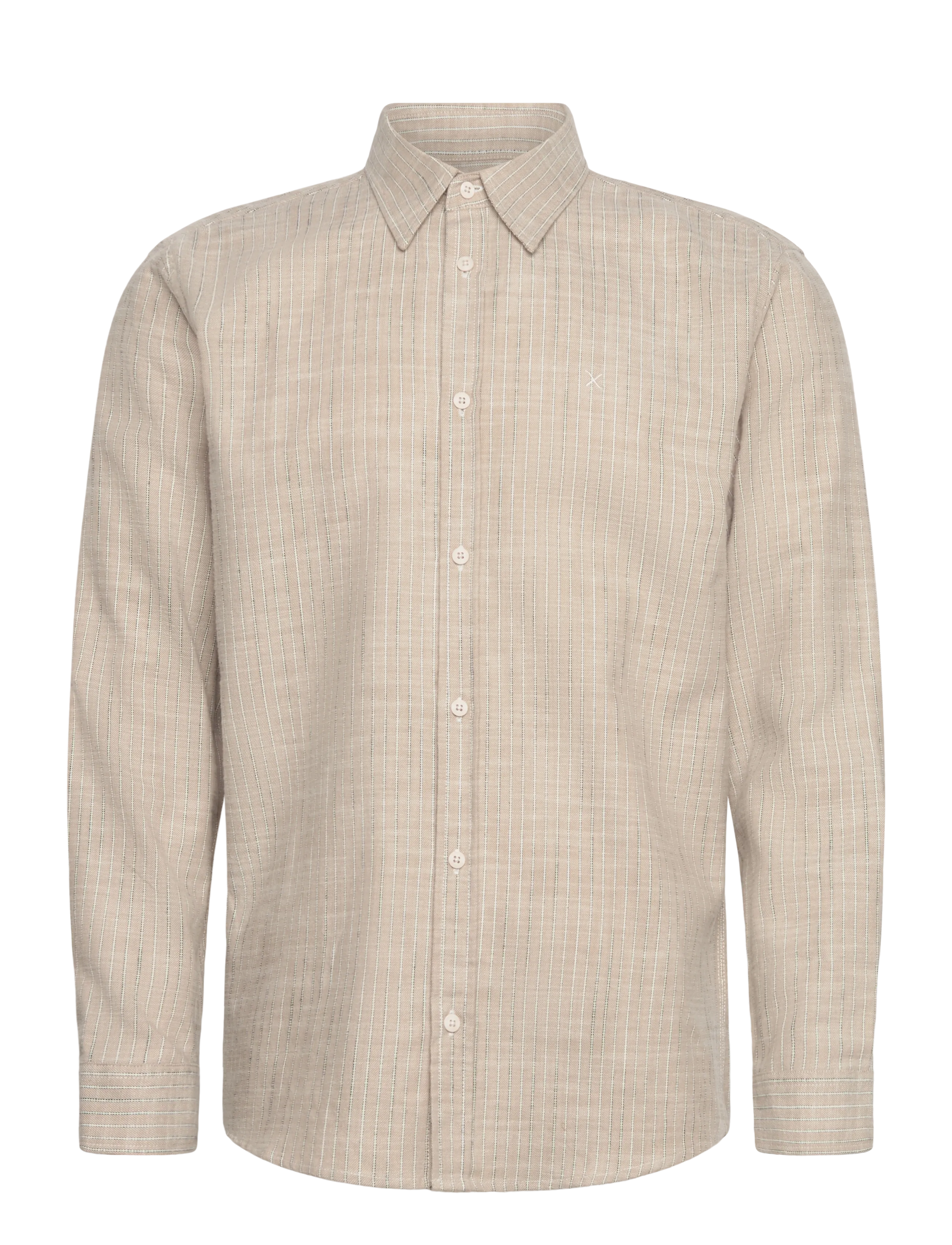 Clean Cut Copenhagen Kelvin striped shirt - Clean Cut Copenhagen - CHINCHILLA/NAVY / beige
