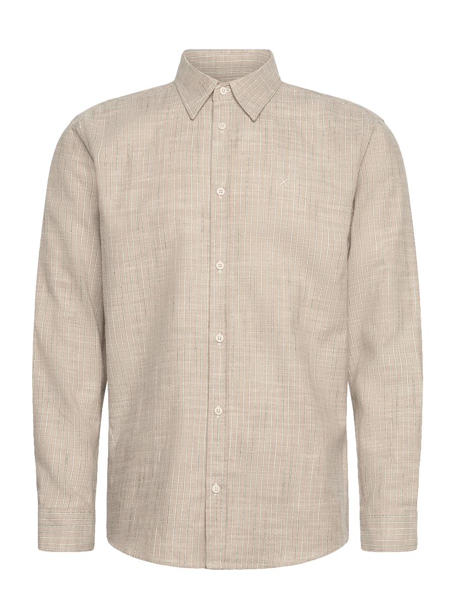 Clean Cut Copenhagen - Kelvin striped shirt - randiga skjortor - chinchilla/navy - 1