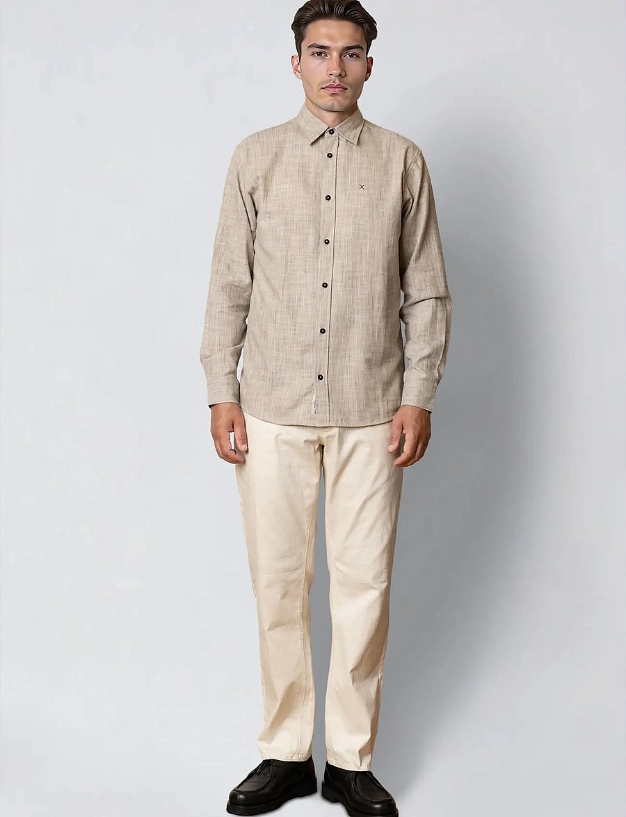 Clean Cut Copenhagen - Kelvin striped shirt - randiga skjortor - chinchilla/navy - 0