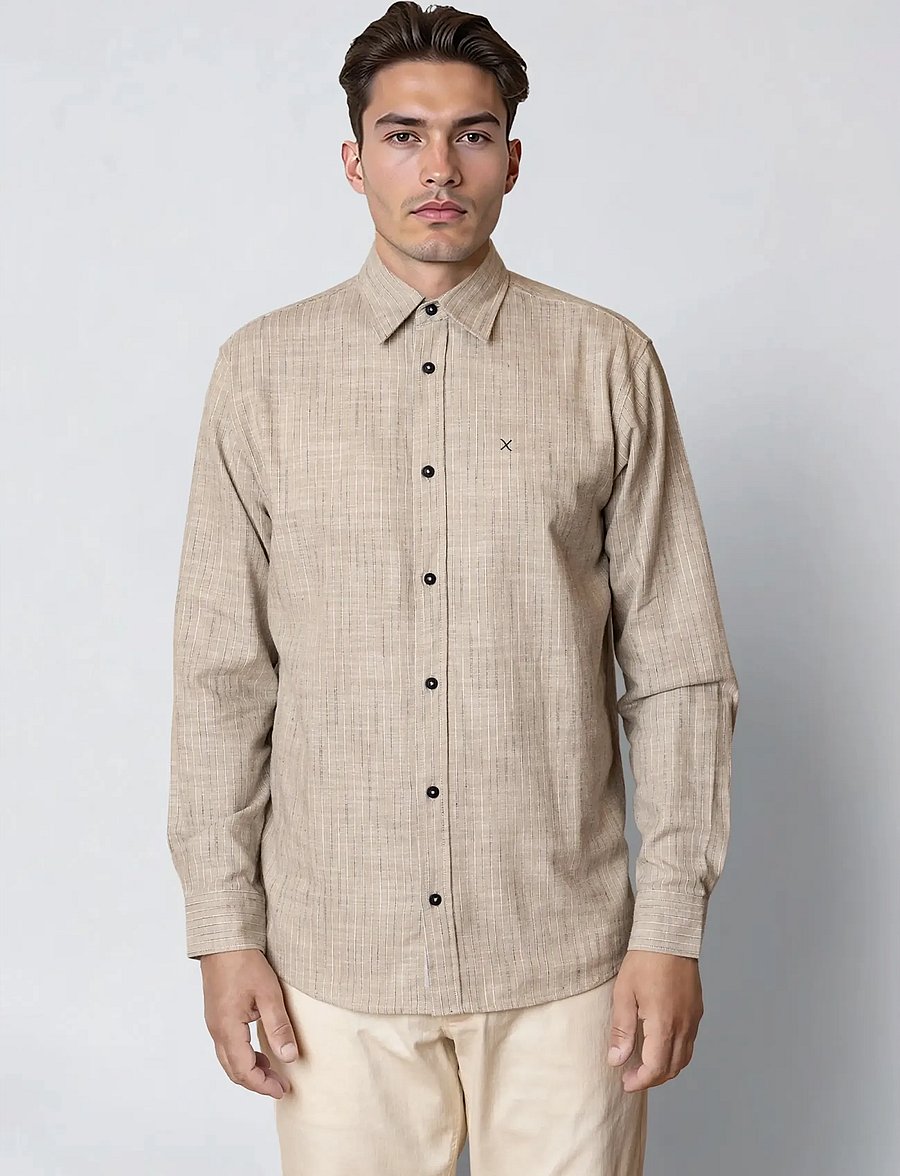 Clean Cut Copenhagen - Kelvin striped shirt - randiga skjortor - chinchilla/navy - 3