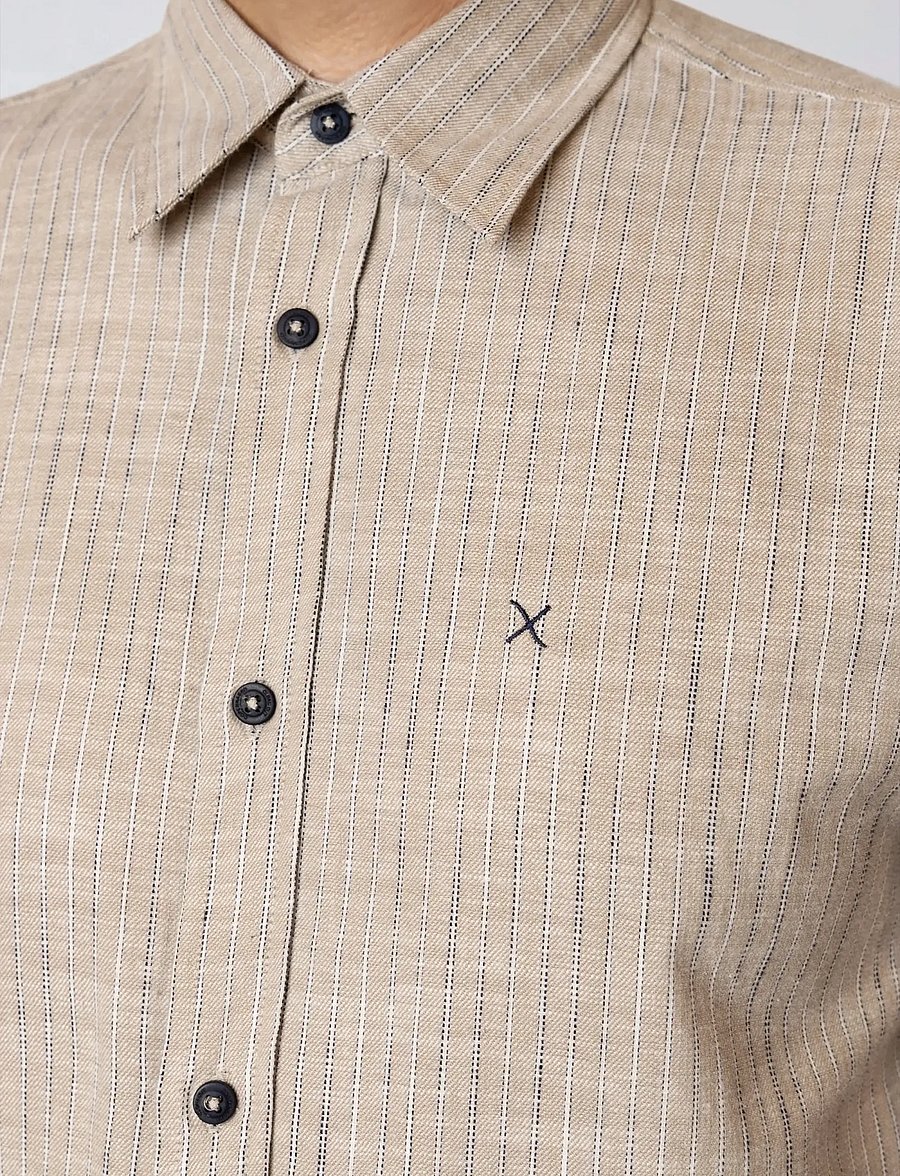Clean Cut Copenhagen - Kelvin striped shirt - randiga skjortor - chinchilla/navy - 4