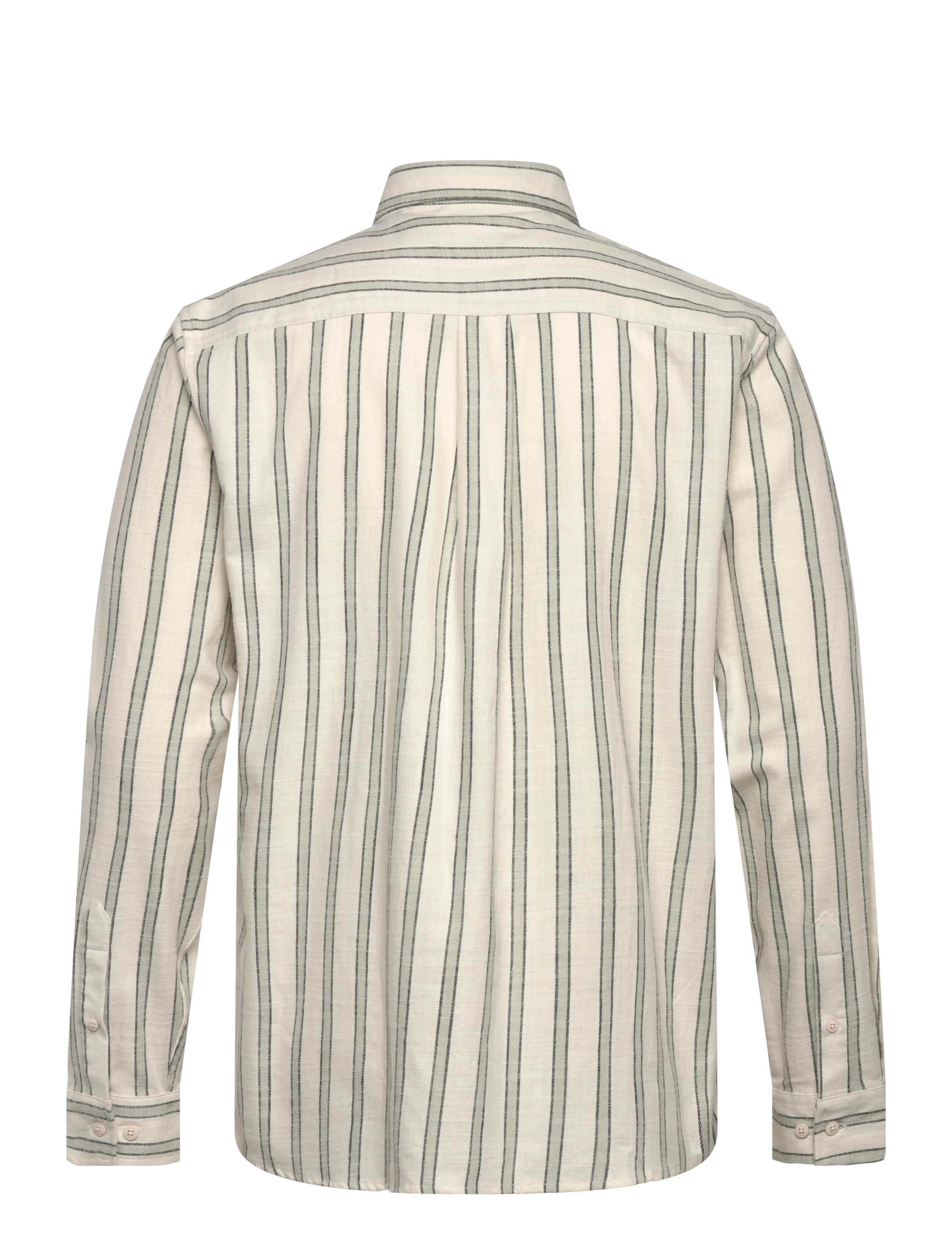 Clean Cut Copenhagen - Kelvin striped shirt - röndóttar skyrtur - desert sage/black - 2