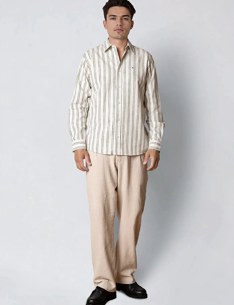 Clean Cut Copenhagen - Kelvin striped shirt - gestreifte hemden - desert sage/black - 3