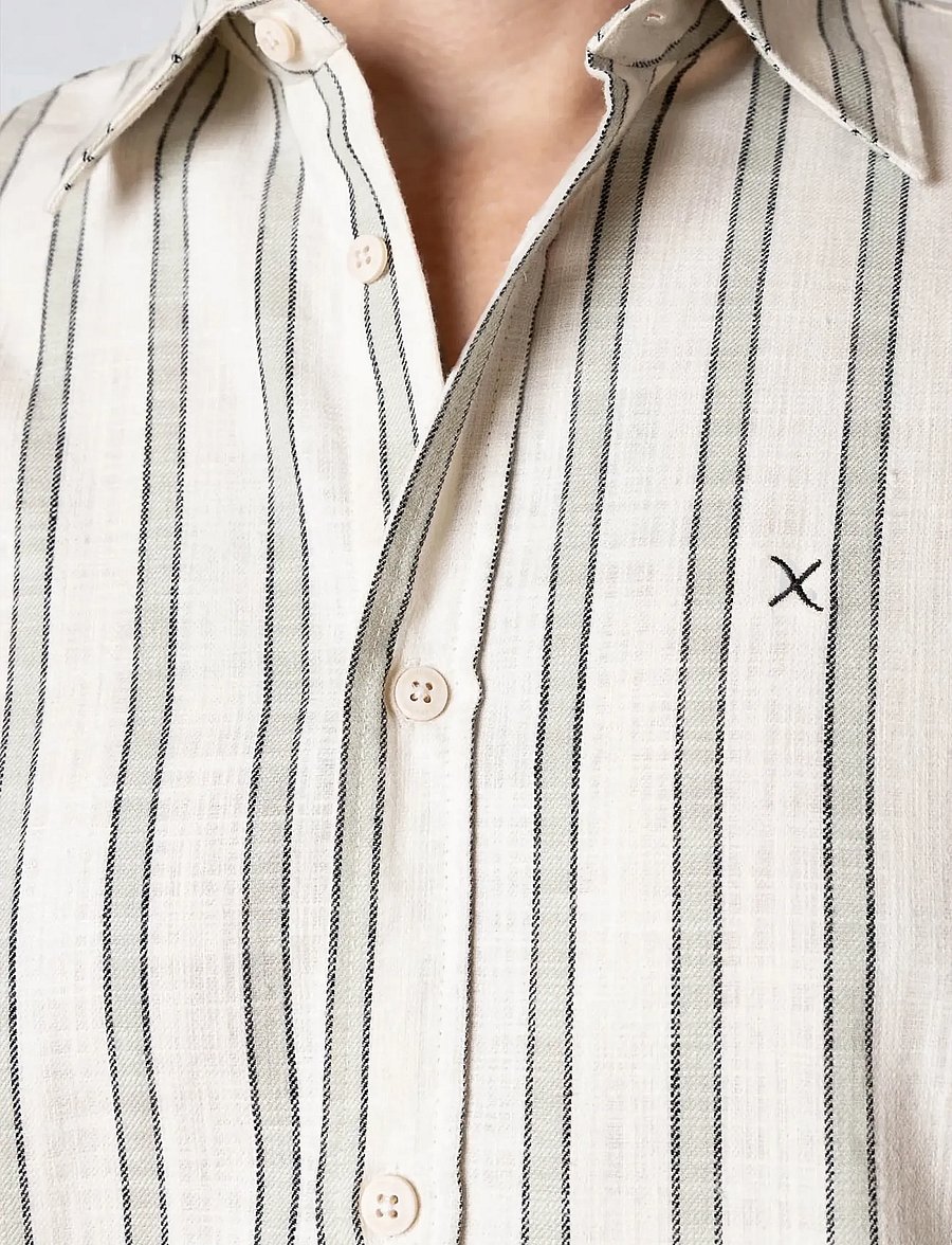 Clean Cut Copenhagen - Kelvin striped shirt - gestreifte hemden - desert sage/black - 4