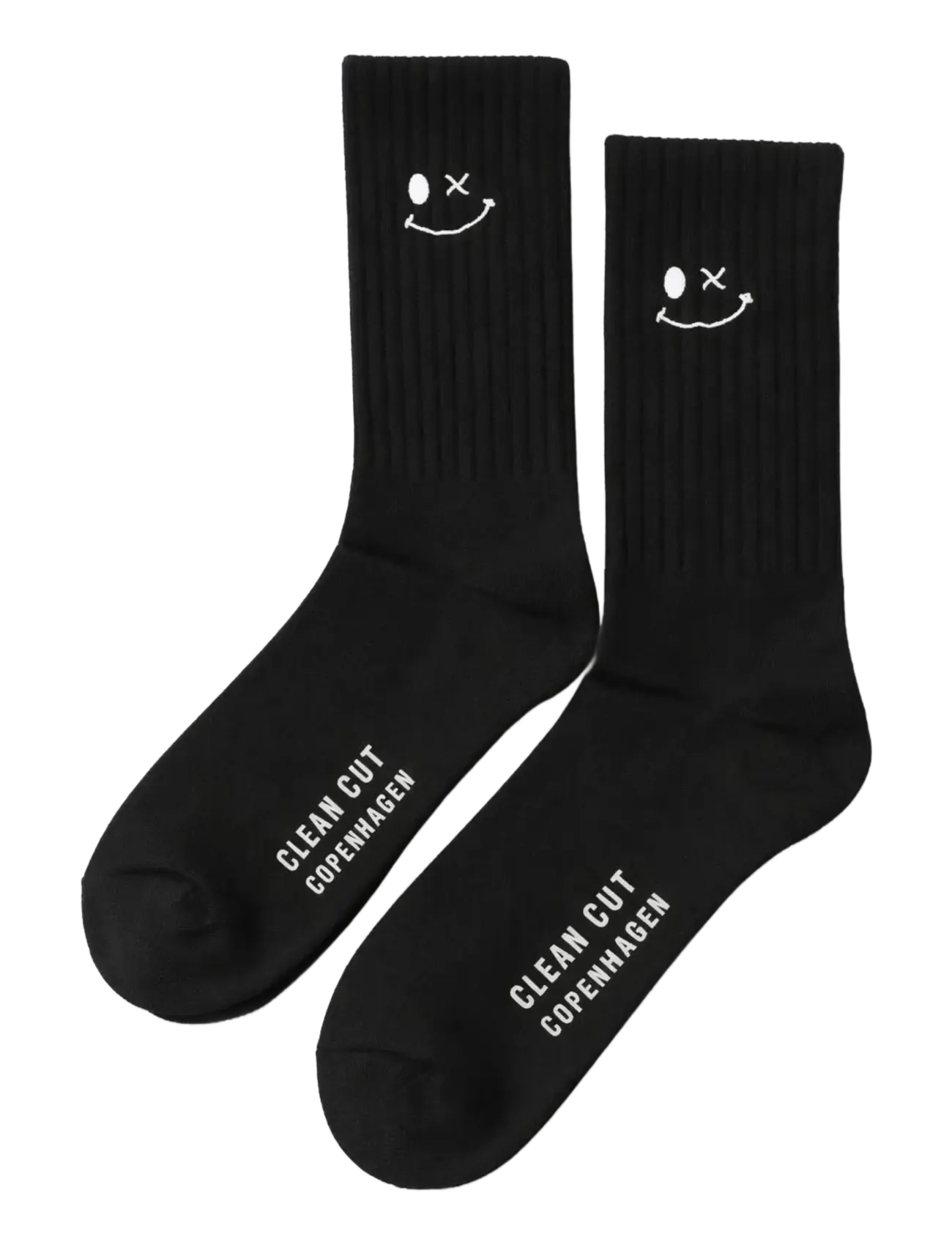 Clean Cut Copenhagen Logo 2-Pack Socks, 40-45, Schwarz - Regular Männerswear