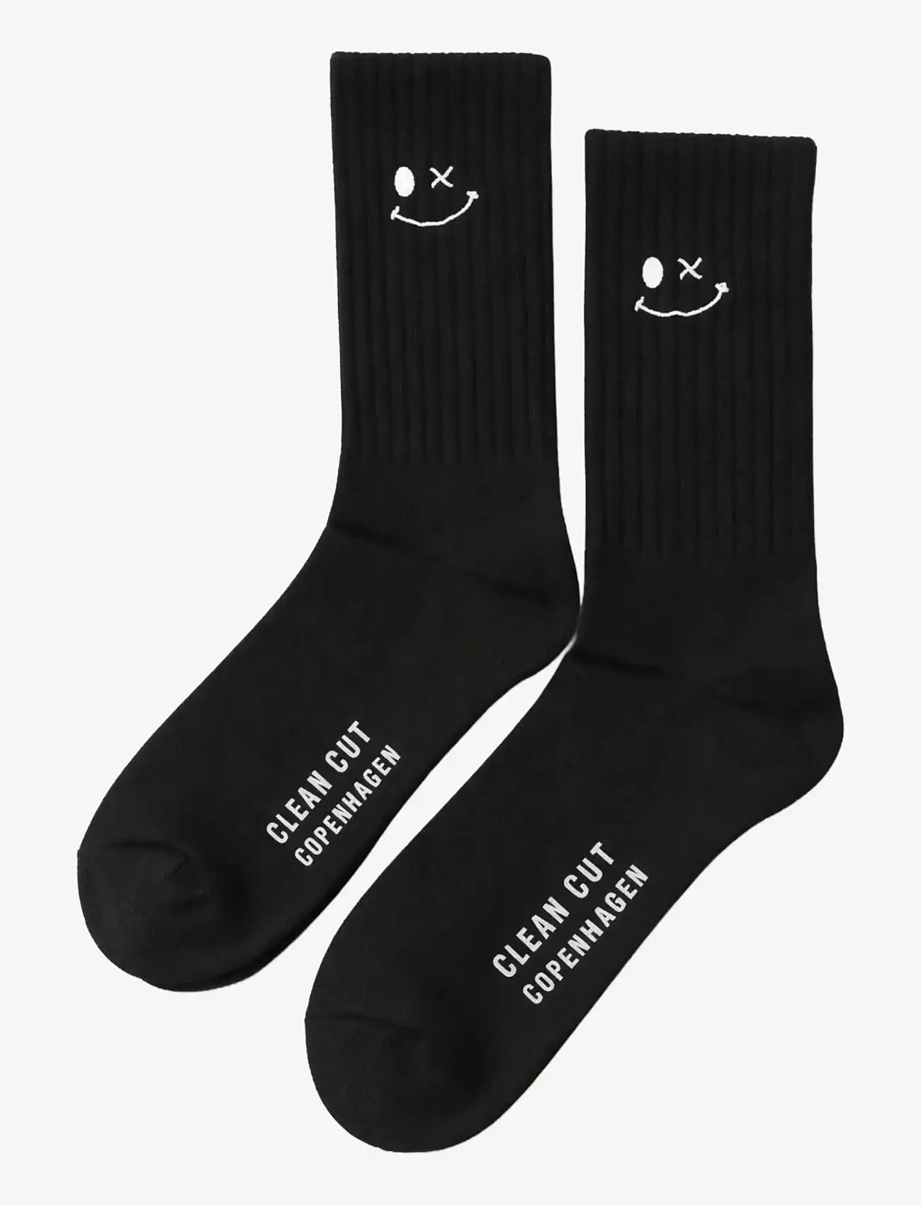 Clean Cut Copenhagen - Logo 2-pack socks - vanliga strumpor - black/black - 0