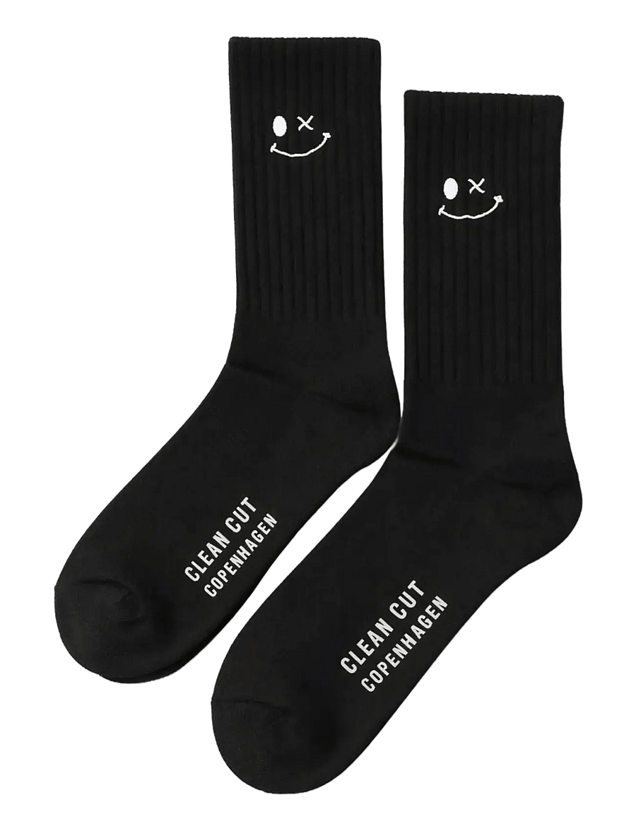Clean Cut Copenhagen - Logo 2-pack socks - sokker - black/black - 0